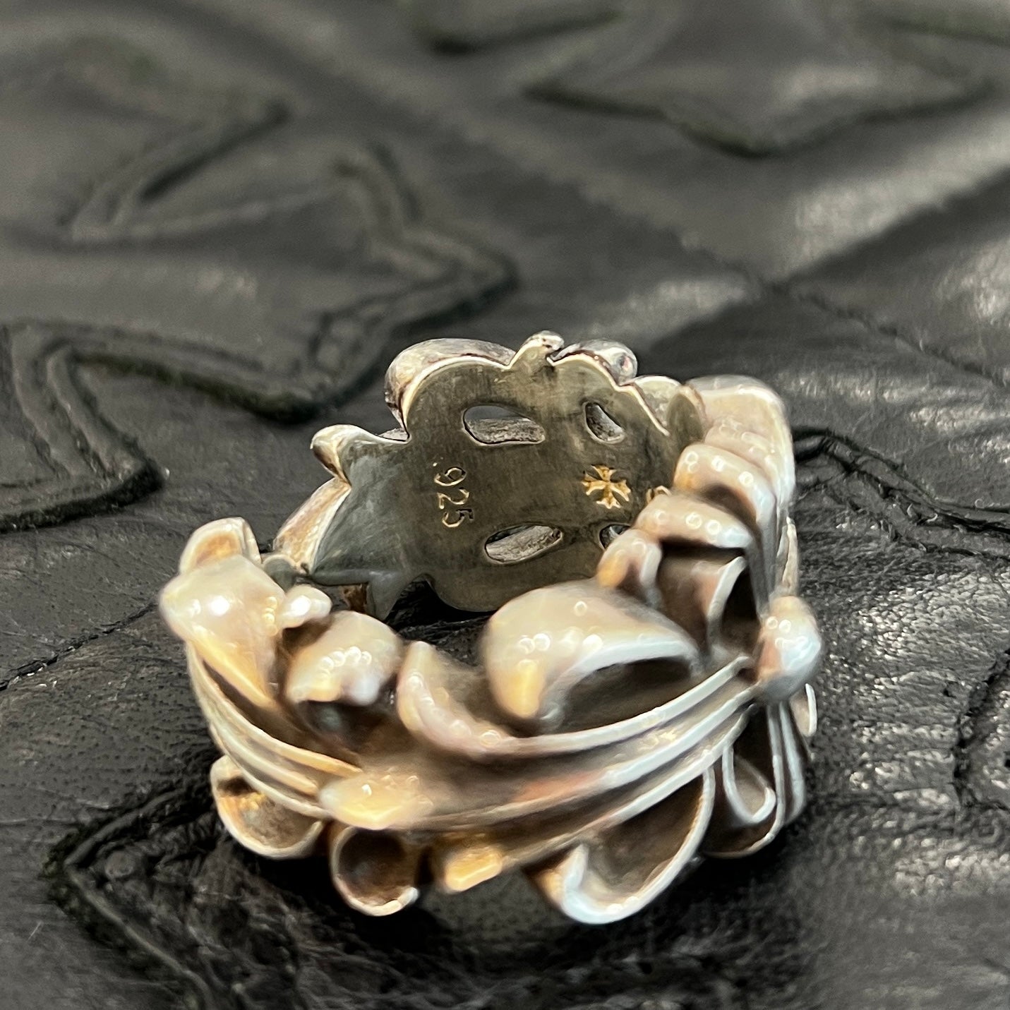 CHROME HEARTS DBL FLRL CRS Ring Size 22.5号 クロムハーツ ダブルフローラルクロス リング シルバー925 サイズ22.5号
