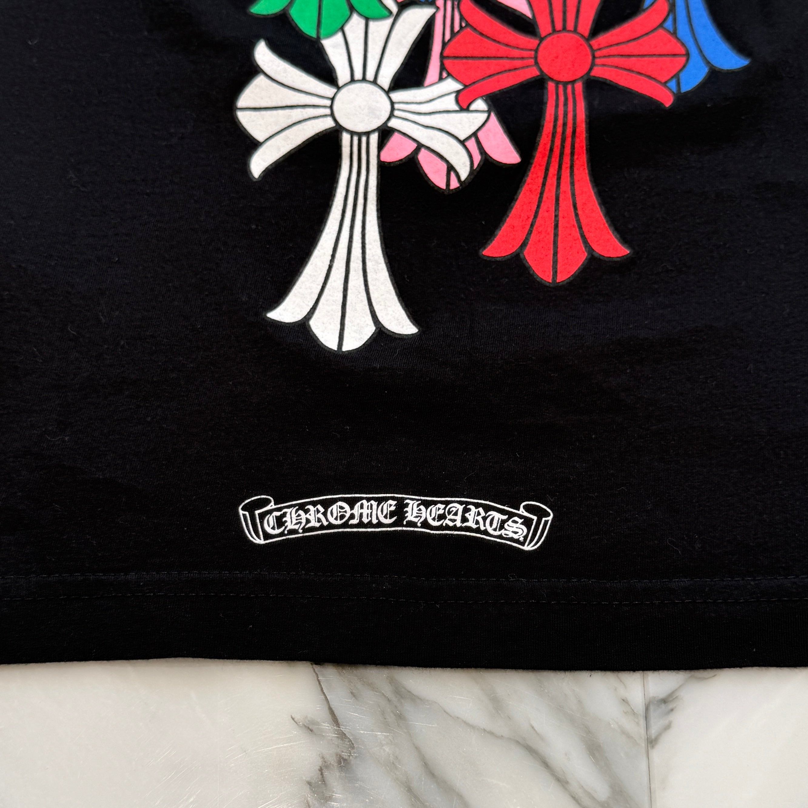 CHROME HEARTS 2021SS MLTCOL CEM CRS Tee Size XS クロムハーツ マルチカラー セメタリークロス Tシャツ サイズXS