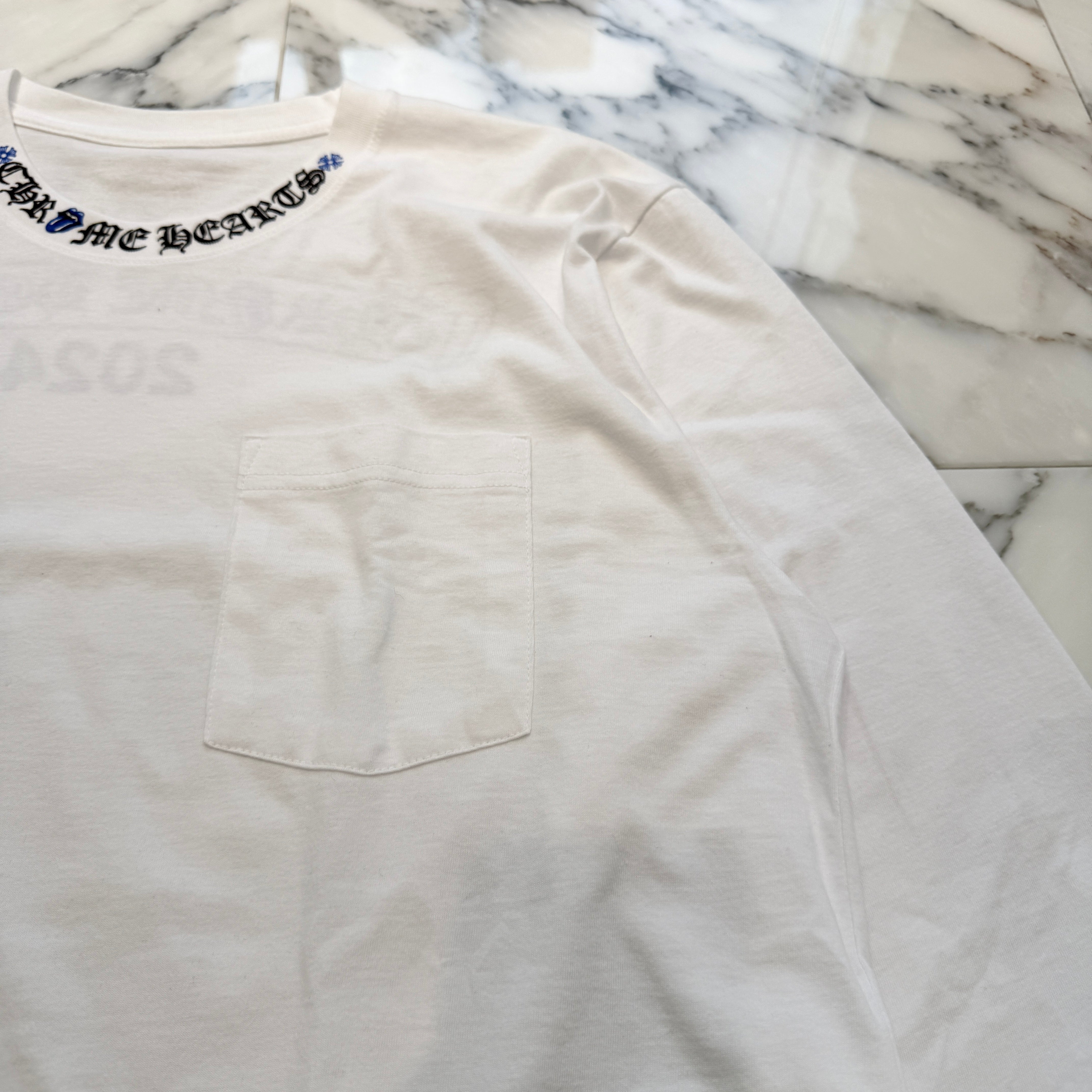 CHROME HEARTS × The Rolling Stones 2024SS Lip And Tan Neck Logo Back Scroll Long Sleeve Tee Size L クロムハーツ×ローリングストーンズ リップアンドタンネックロゴ バックスクロール ロングスリーブTシャツ サイズL