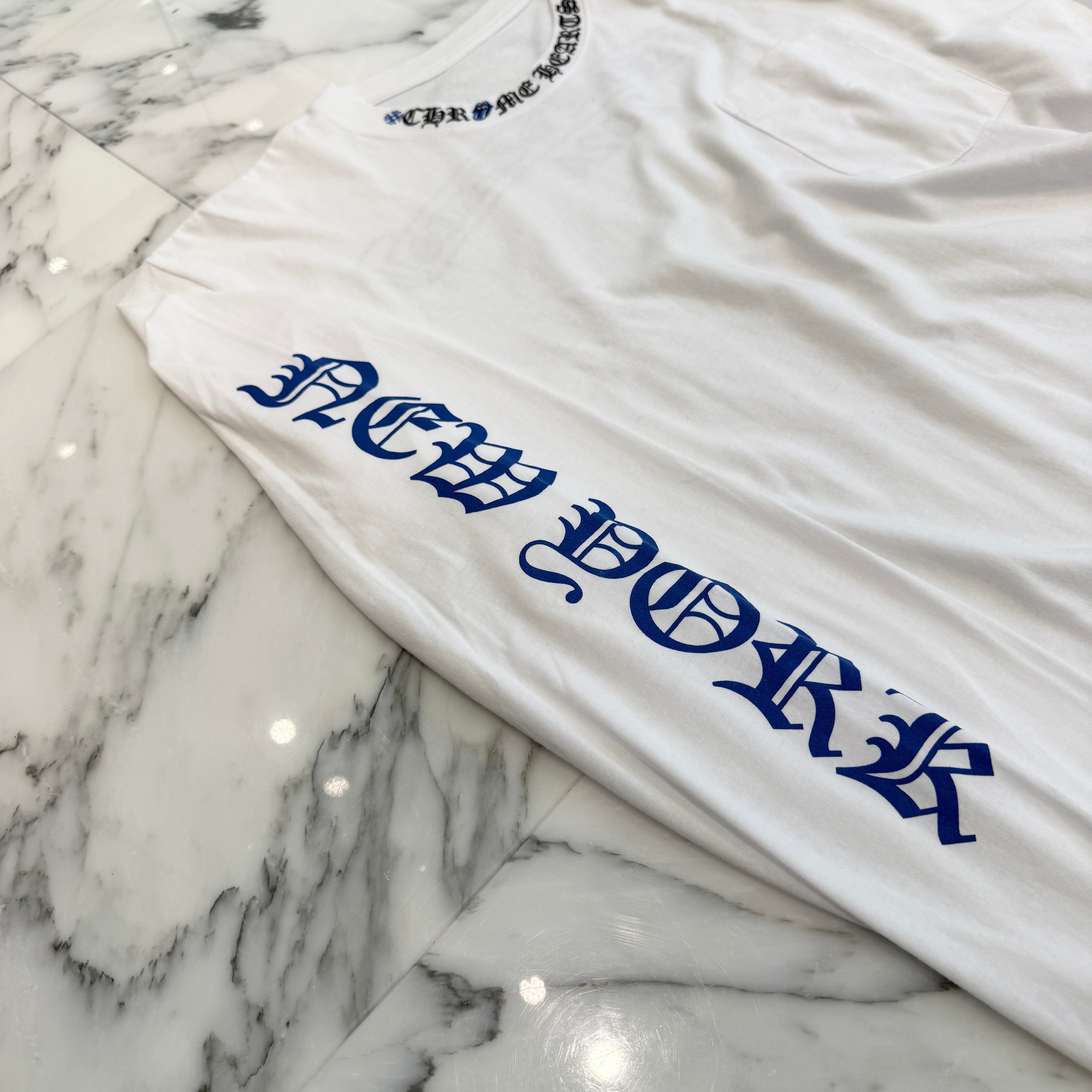 CHROME HEARTS × The Rolling Stones 2024SS Lip And Tan Neck Logo Back Scroll Long Sleeve Tee Size L クロムハーツ×ローリングストーンズ リップアンドタンネックロゴ バックスクロール ロングスリーブTシャツ サイズL