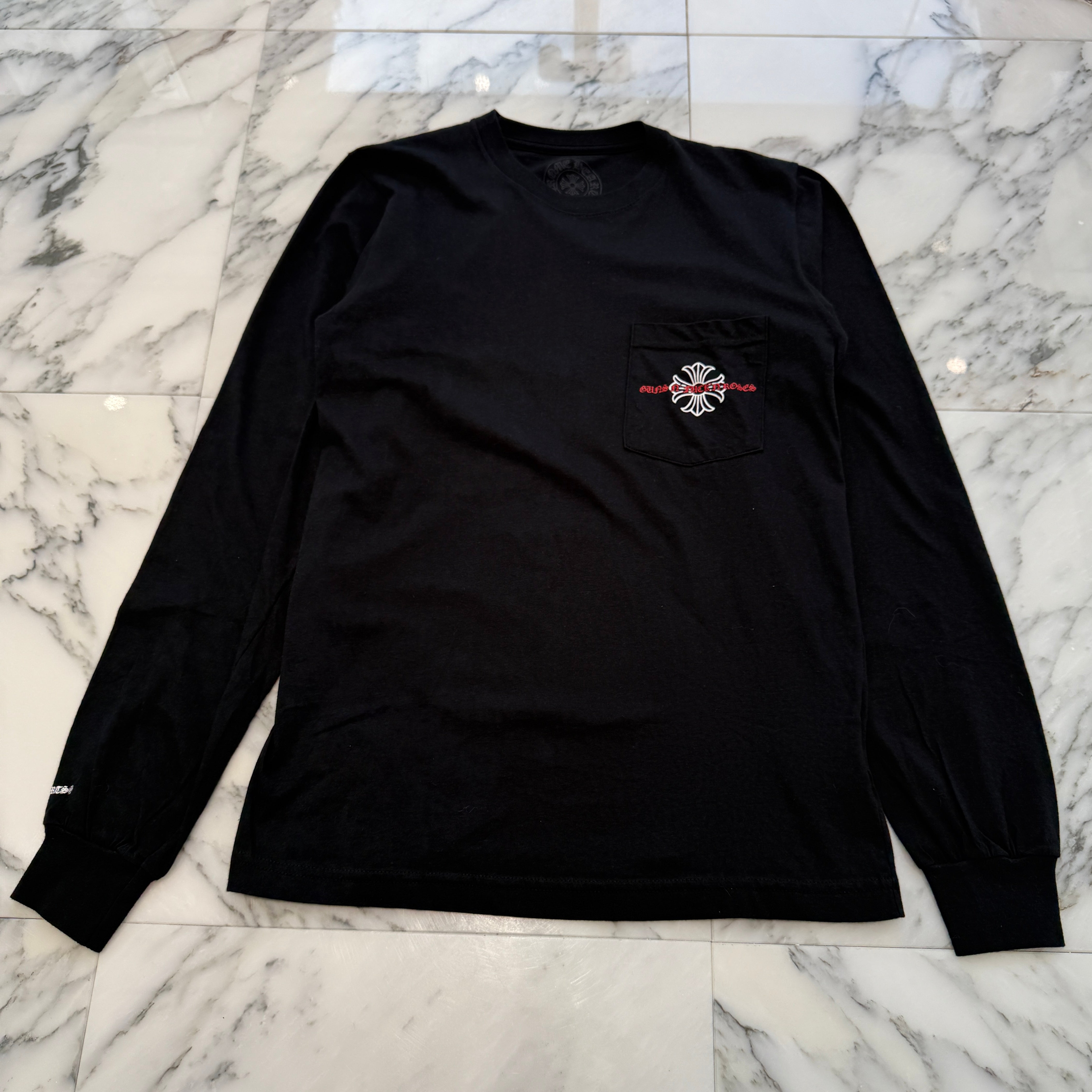 CHROME HEARTS × Guns N' Roses Back Cross Patch Arch Logo Long Sleeve Tee Size S クロムハーツ × ガンズアンドローゼス バッククロスパッチ アーチロゴ ロングスリーブTシャツ サイズS