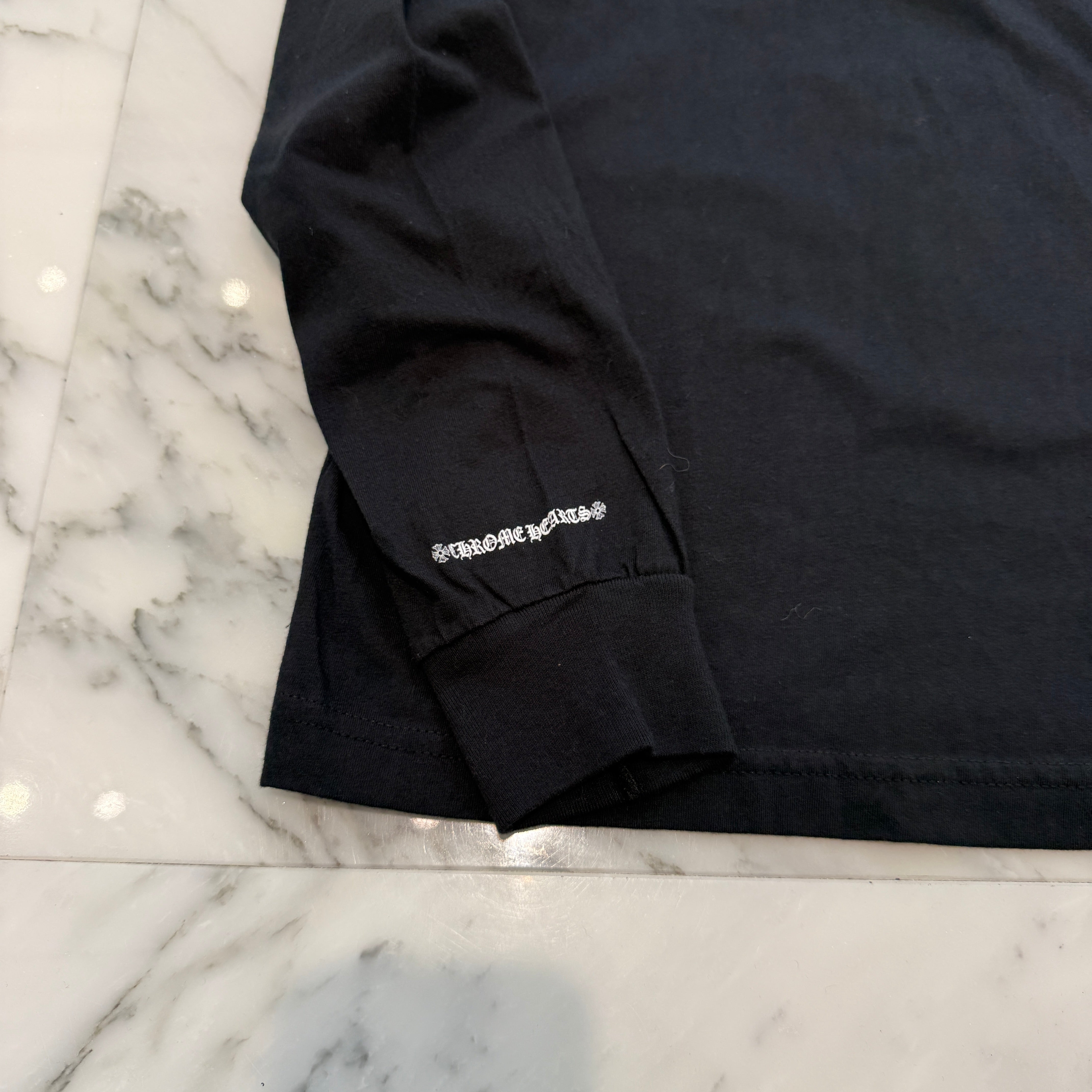 CHROME HEARTS × Guns N' Roses Back Cross Patch Arch Logo Long Sleeve Tee Size S クロムハーツ × ガンズアンドローゼス バッククロスパッチ アーチロゴ ロングスリーブTシャツ サイズS