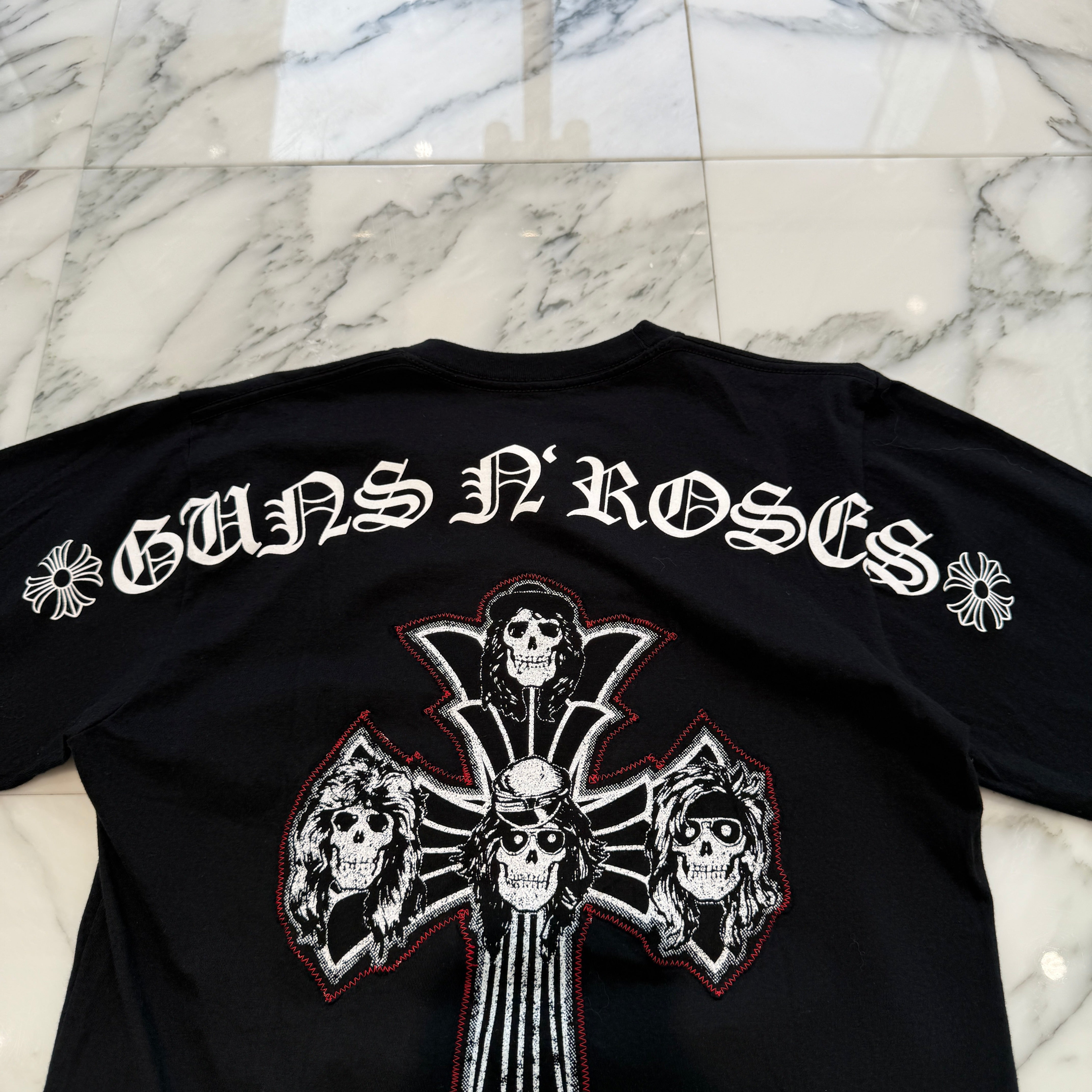 CHROME HEARTS × Guns N' Roses Back Cross Patch Arch Logo Long