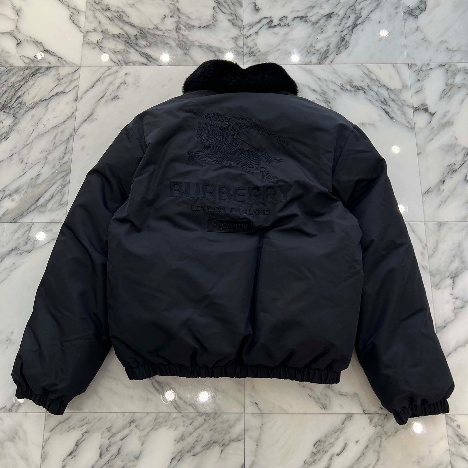 Supreme × BURBERRY 2022AW Shearling Collar Down Puffer Jacket Size M シュプリーム×バーバリー シアリング カラー ダウン パッファー ジャケット サイズM