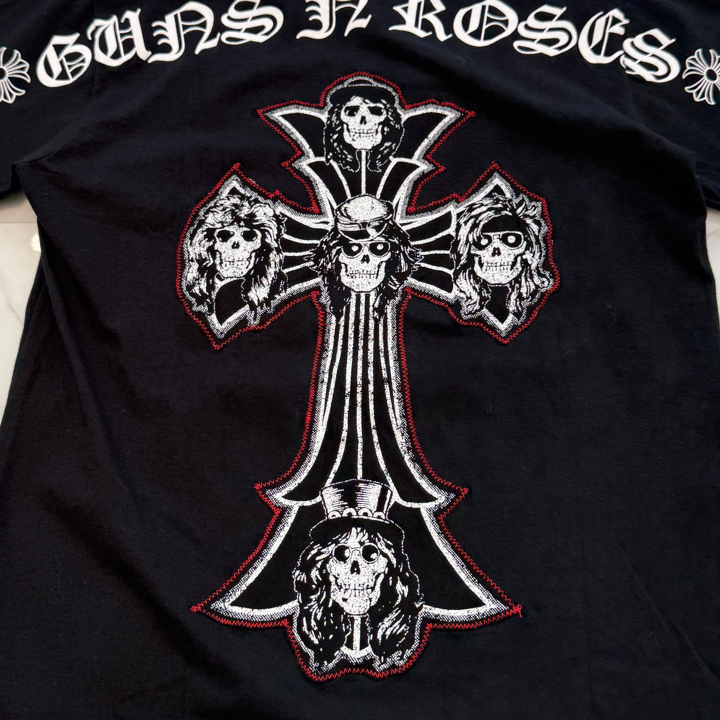CHROME HEARTS × Guns N' Roses Back Cross Patch Arch Logo Long Sleeve Tee Size S クロムハーツ × ガンズアンドローゼス バッククロスパッチ アーチロゴ ロングスリーブTシャツ サイズS