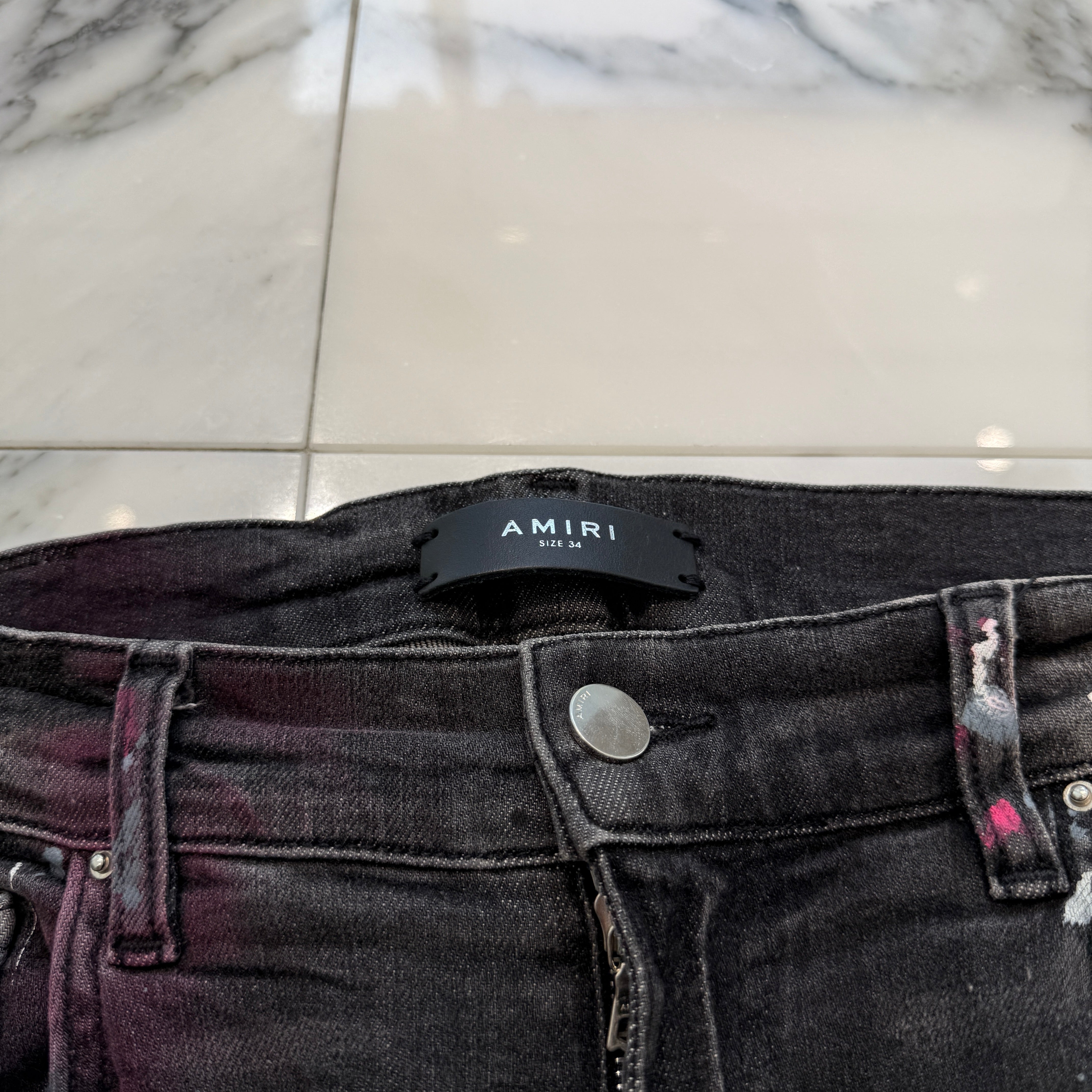 AMIRI Paint Splattered Ripped Jeans Size 34 アミリ ペイントスプラッター リップド ジーンズ サイズ34