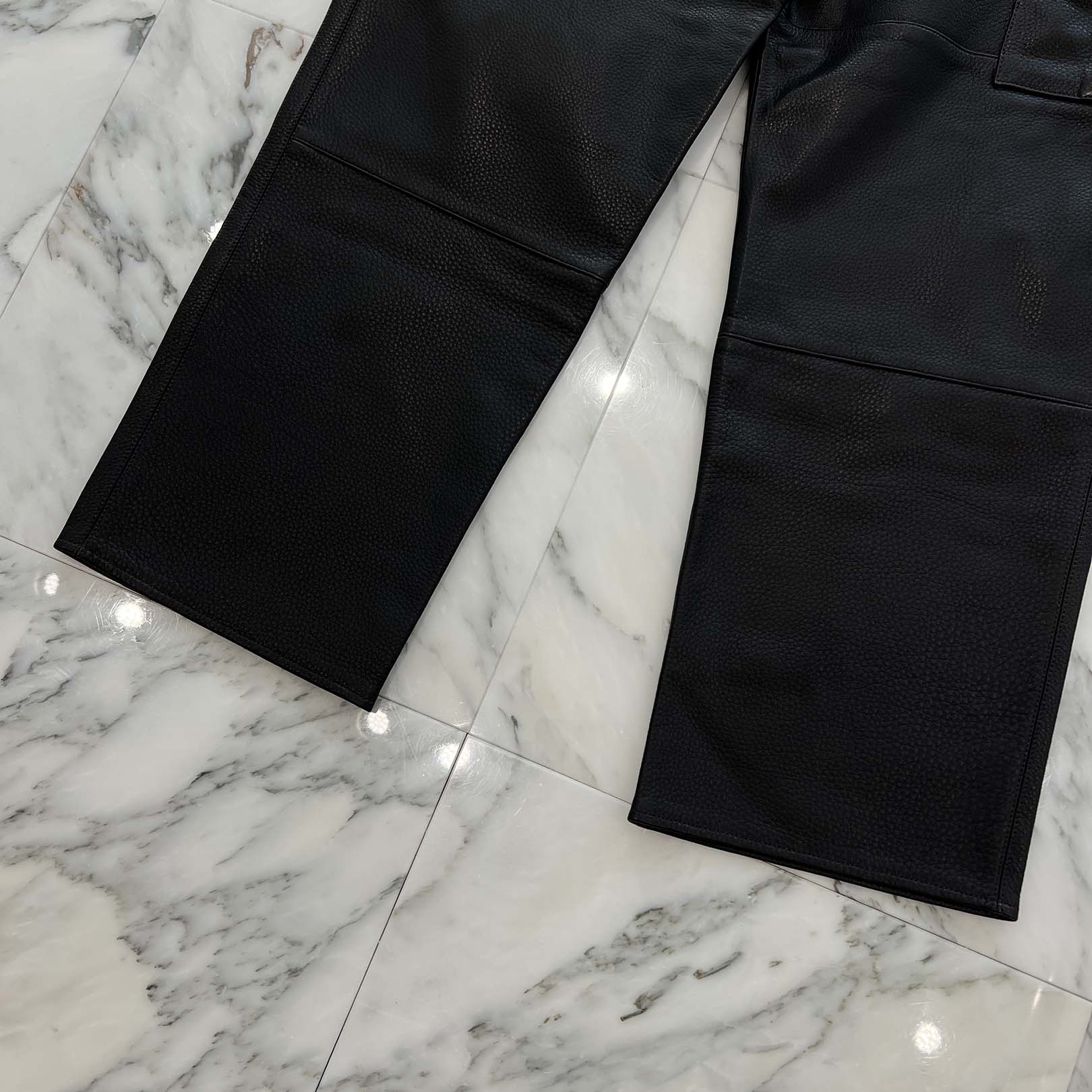 CHROME HEARTS Cross Ball Button Leather Cargo Pants Size 34 クロムハーツ クロスボールボタン レザー カーゴパンツ サイズ34