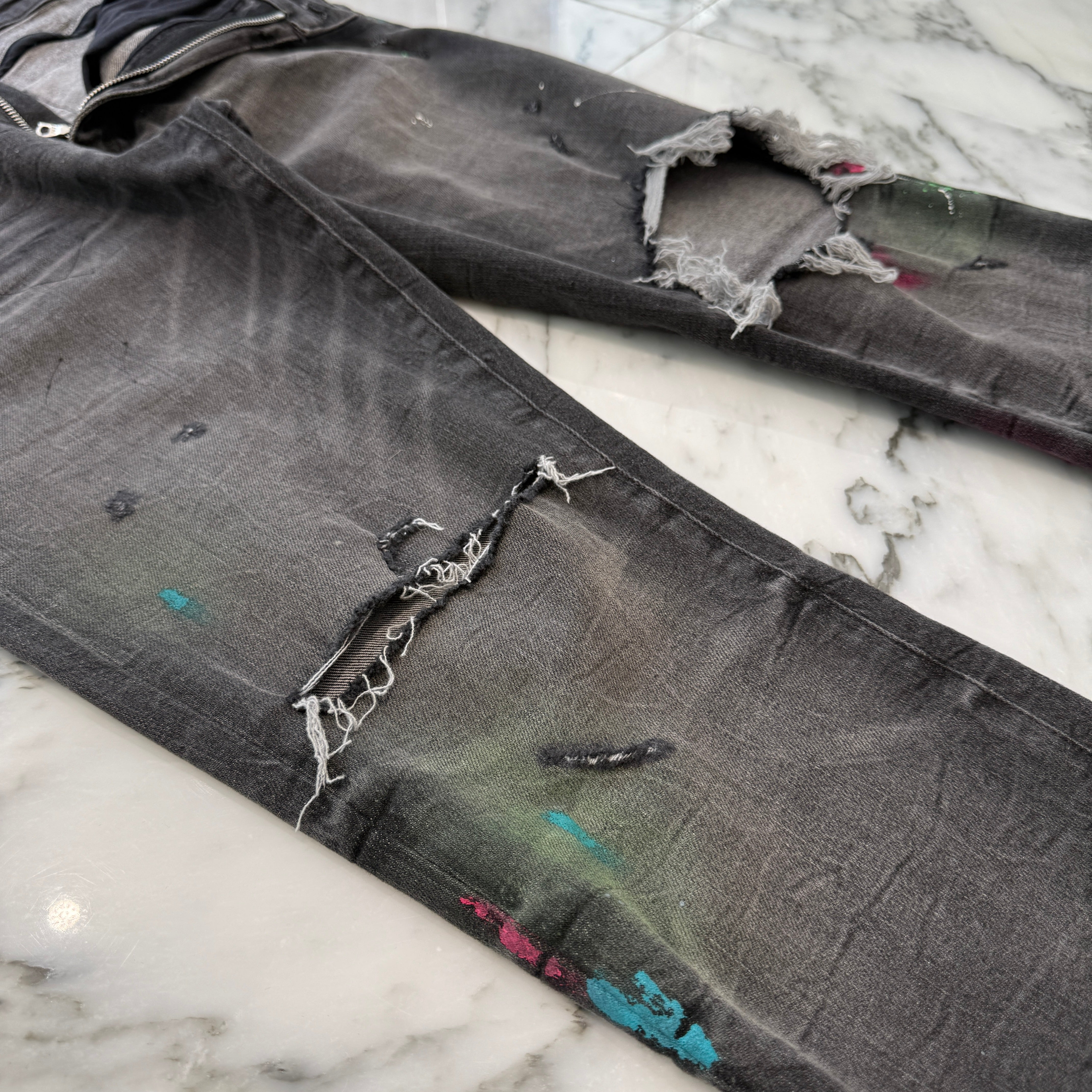 AMIRI Paint Splattered Ripped Jeans Size 34 アミリ ペイントスプラッター リップド ジーンズ サイズ34