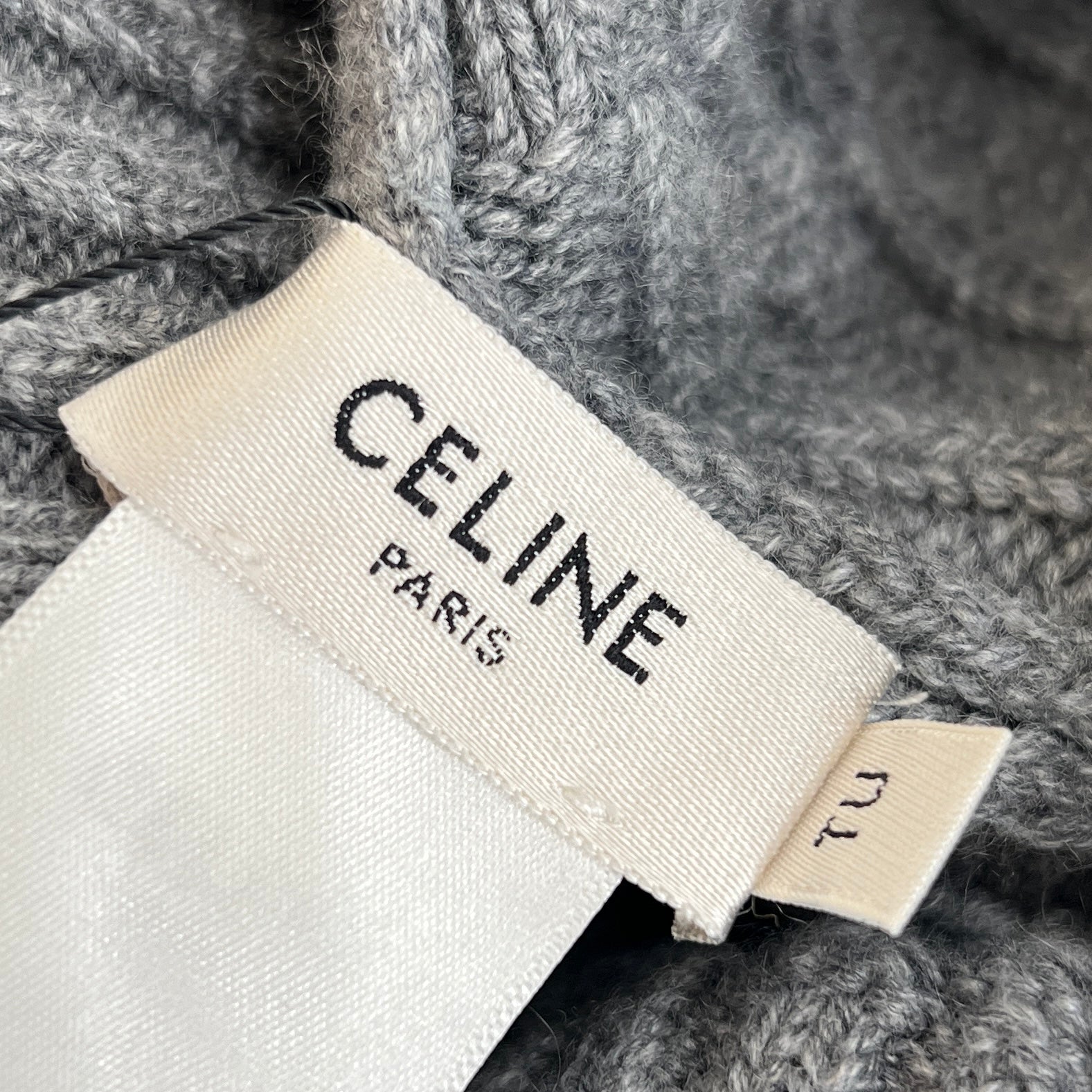 CELINE 2025SS Cable Knit Triomphe Cashmere Beanie 2AD5I362W Size TU セリーヌ ケーブルニットトリオンフカシミヤビーニー サイズTU