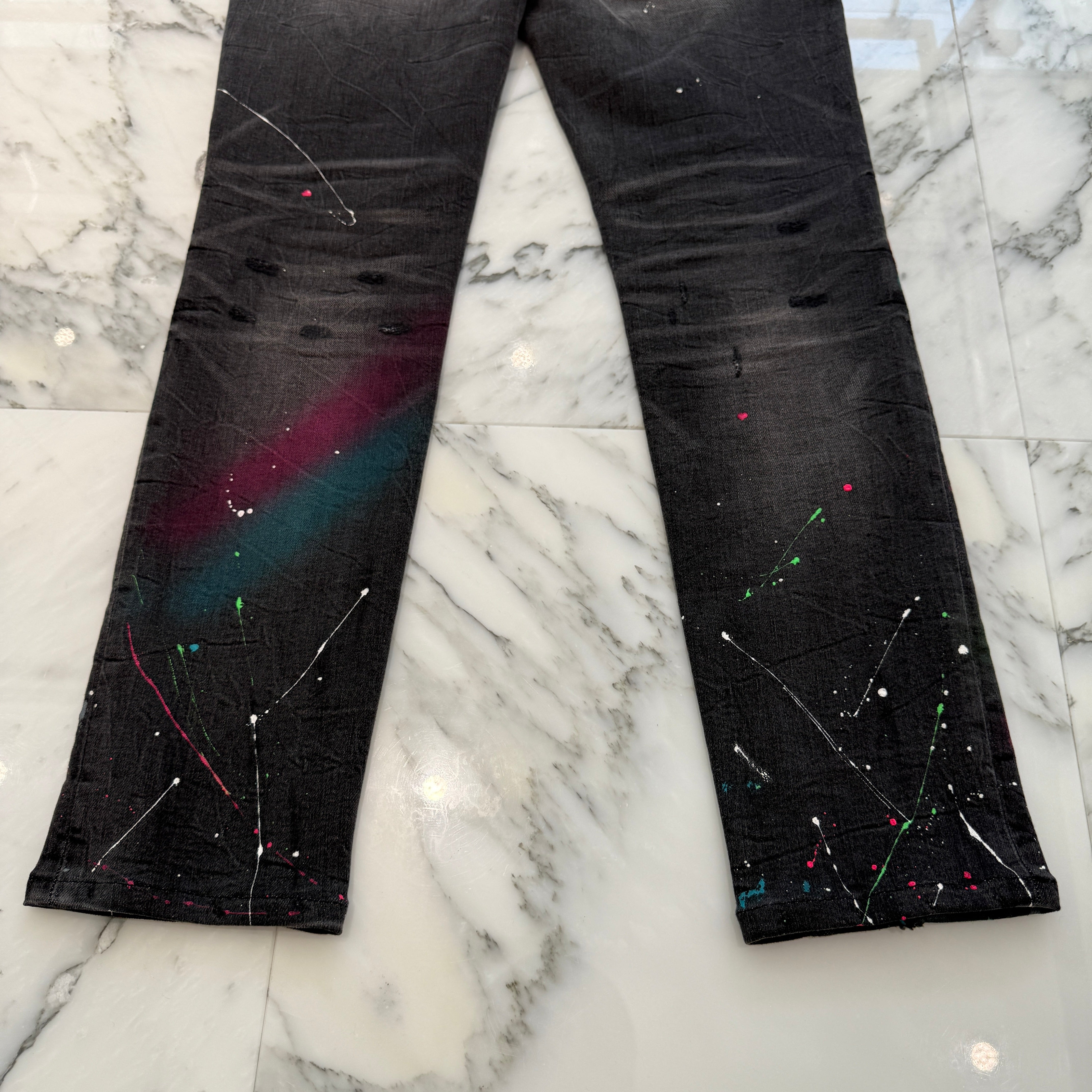 AMIRI Paint Splattered Ripped Jeans Size 34 アミリ ペイントスプラッター リップド ジーンズ サイズ34