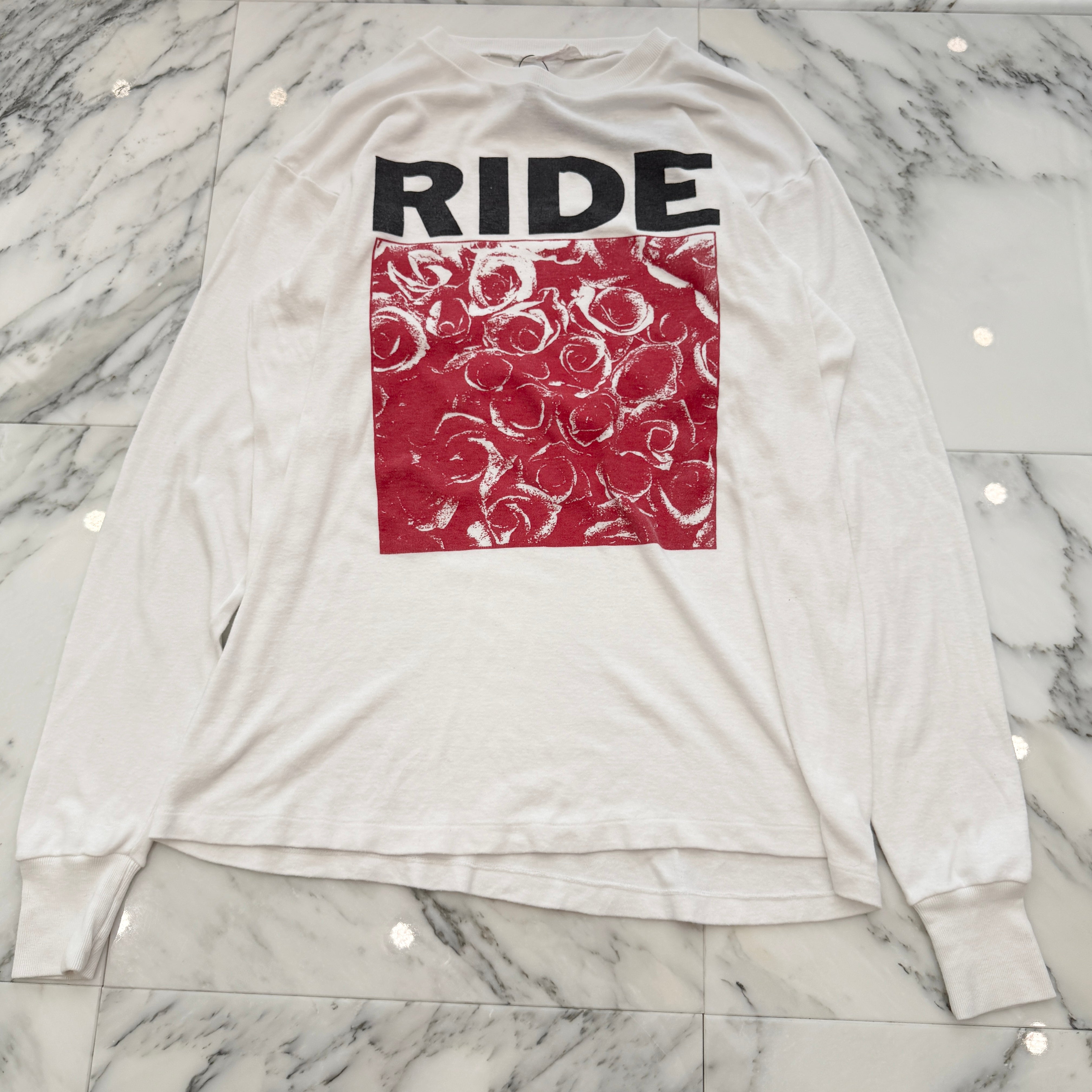 Vintage 90's Lost Blue Heaven "RIDE EP" Gymphlex 1990 L/S Tee Size 42/44 90's ロストブルーヘヴン "ライド EP" ジムフレックス社製 ロングスリーブ Tシャツ サイズ42/44