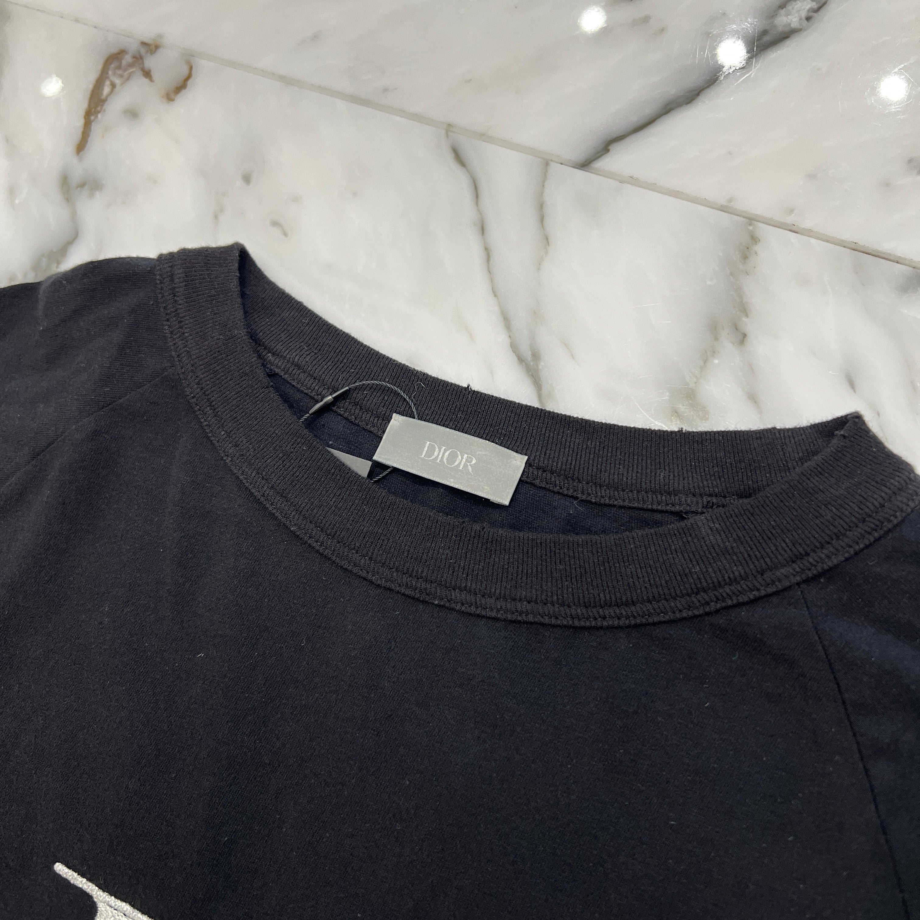 DIOR × ERL 2023SS Logo Embroidered Long Sleeve Tee 313J643A0753 Size XS ディオール × イーアールエル ロゴ刺繍ロングスリーブTシャツ サイズXS