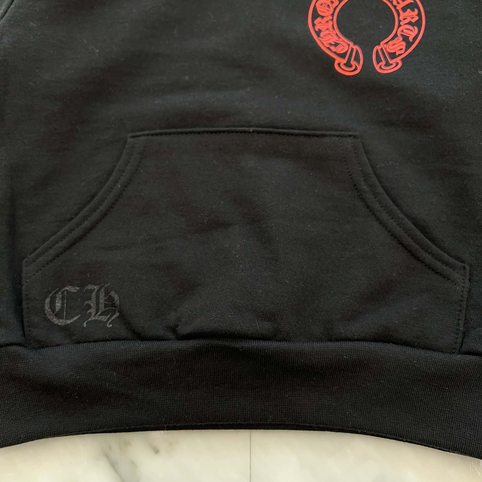 CHROME HEARTS × DEADLLY DOLL Floral Cross Horseshoe Print Pullover Hoodie Size 6Y クロムハーツ×デッドリードール フローラルクロス ホースシュープリント プルオーバー フーディ サイズ6Y