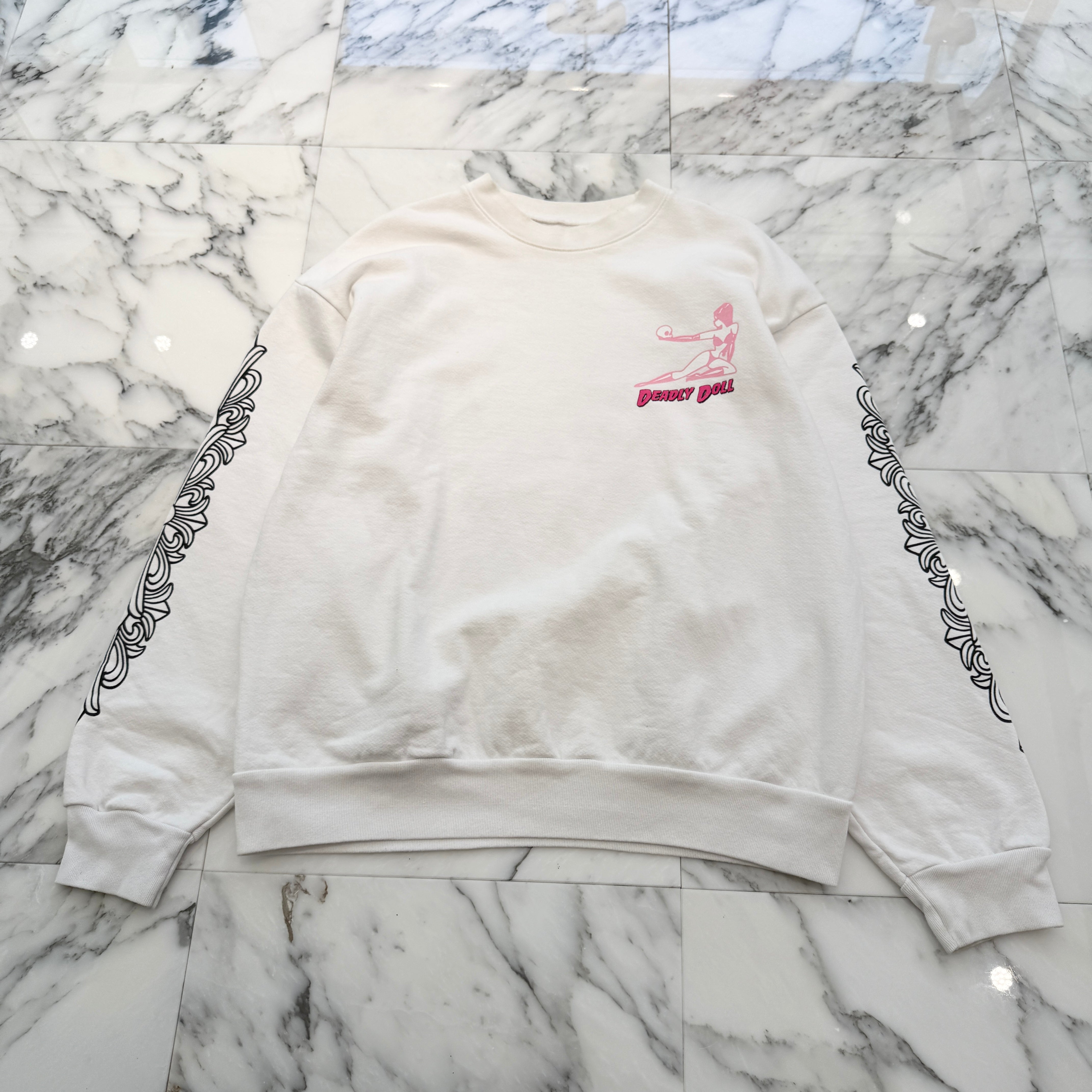 CHROME HEARTS × DEADLLY DOLL Crew Neck Sweat Shirt Size L クロムハーツ × デッドリードール クルーネックスウェットシャツ サイズL