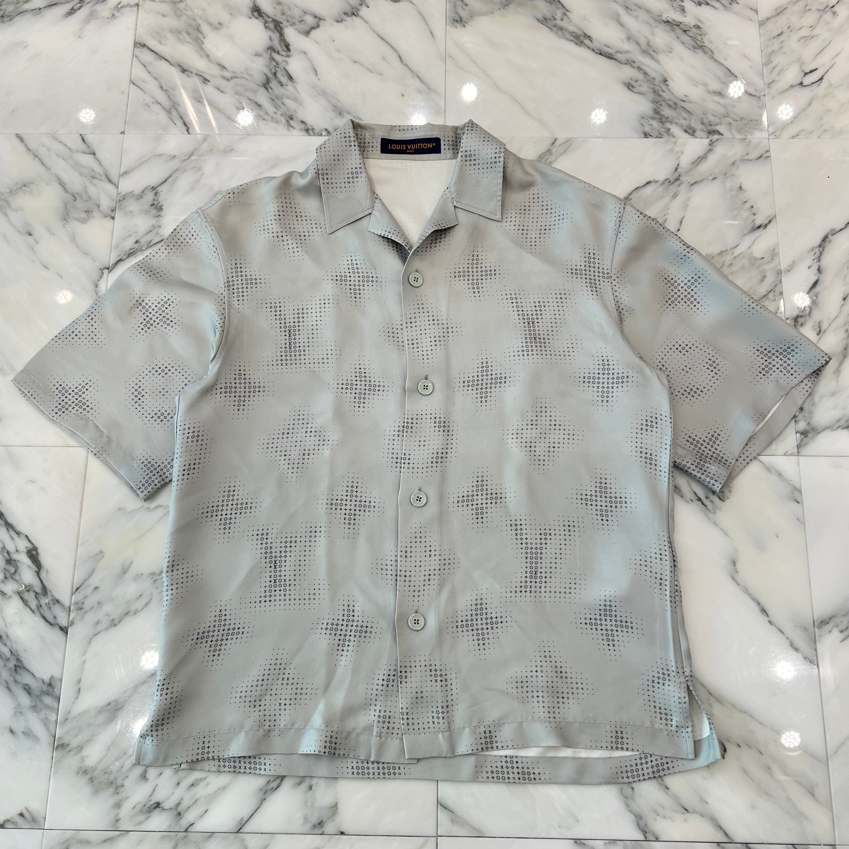 LOUIS VUITTON 2023AW Monogram Printed Silk Set Up 1ABY1V Size S・M ルイヴィトン モノグラムプリンテッド シルク セットアップ サイズS・M