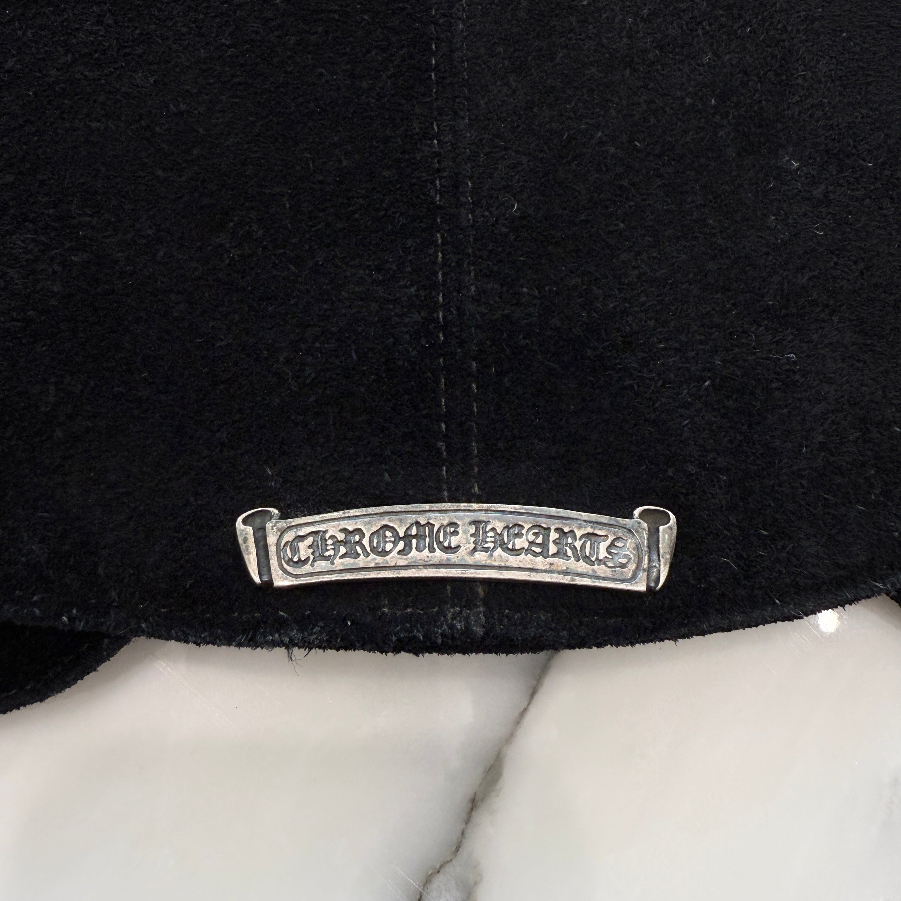 CHROME HEARTS Cross Ball Button Suede Leather Vest Size L クロムハーツ クロスボールボタン スエードレザー ベスト サイズL