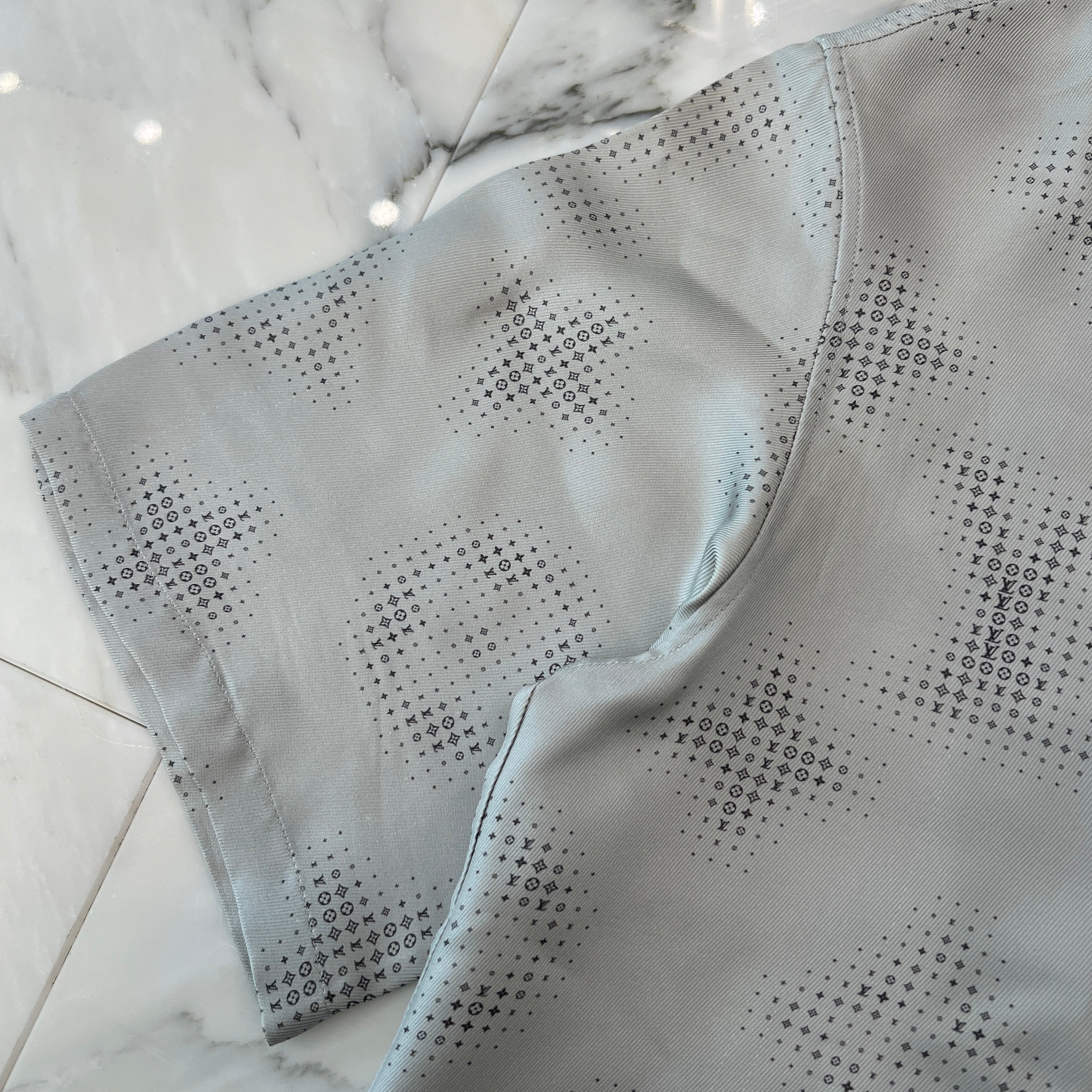 LOUIS VUITTON 2023AW Monogram Printed Silk Set Up 1ABY1V Size S・M ルイヴィトン モノグラムプリンテッド シルク セットアップ サイズS・M