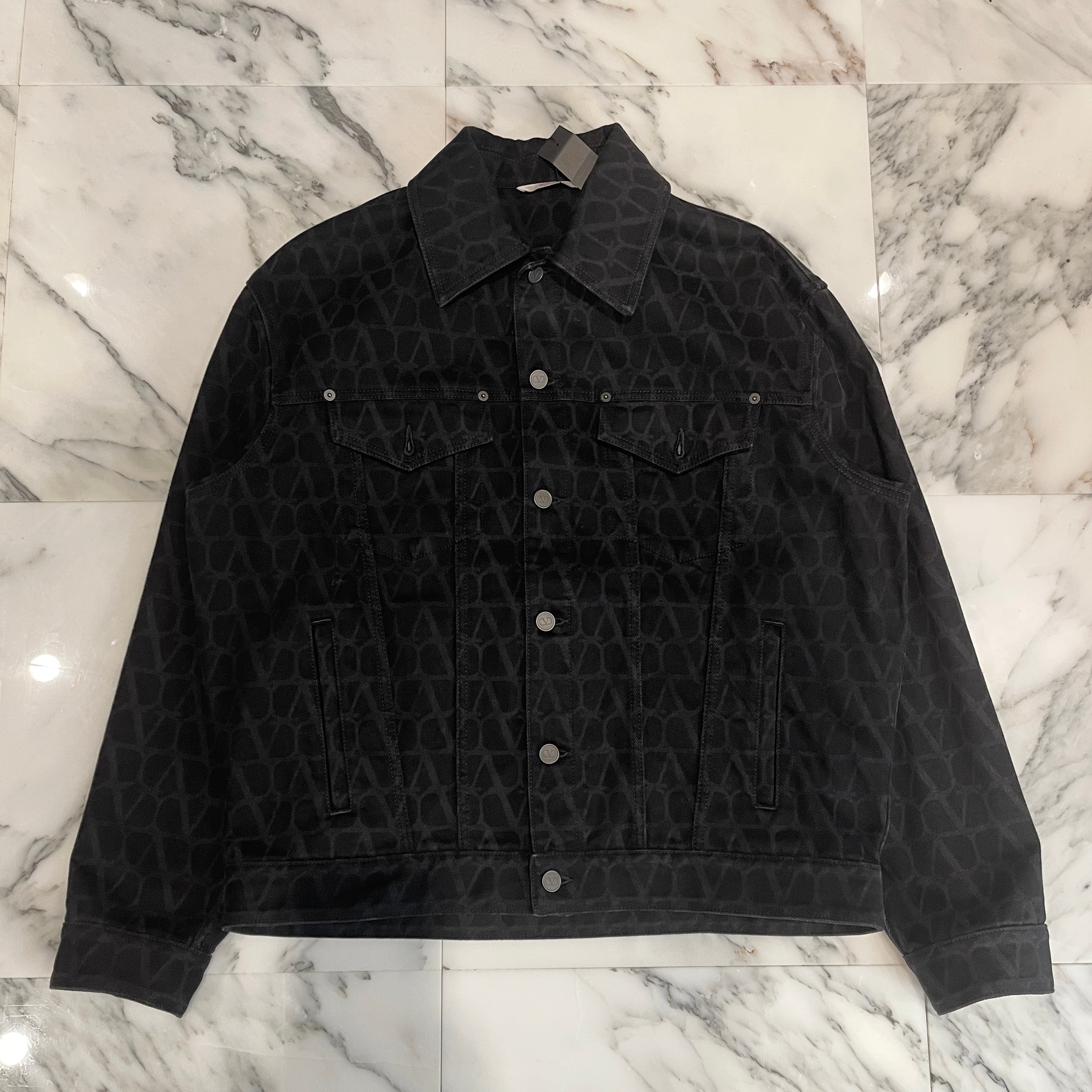 VALENTINO 2023AW Toile Iconograph Print Denim Jacket VDC03C9L8_0NO ヴァレンティノ トワル イコノグラフプリント デニムジャケット サイズ-
