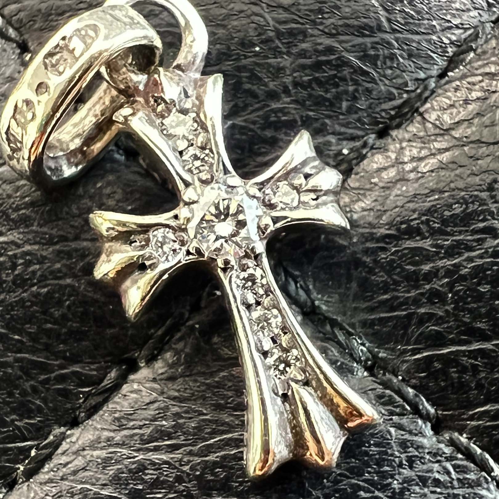 CHROME HEARTS Baby Fat Cross Pave Diamond Pendant Top クロムハーツ ベビーファット クロス パヴェダイヤモンド ペンダントトップ