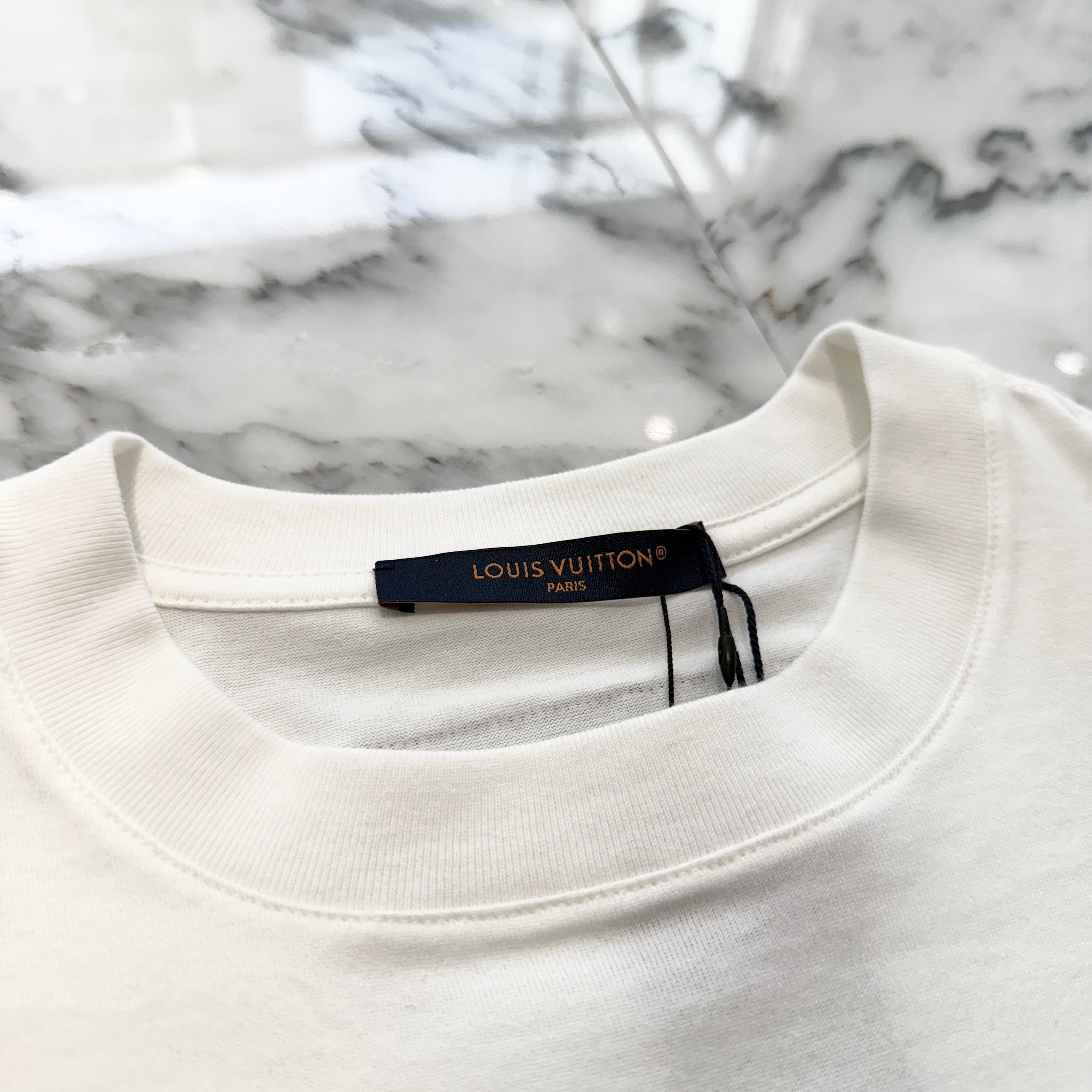 LOUIS VUITTON 2023AW Printed Cotton Crew Nevk Short Sleeve Tee Size XS ルイヴィトン プリンテッド コットン クルーネック 半袖Tシャツ サイズXS