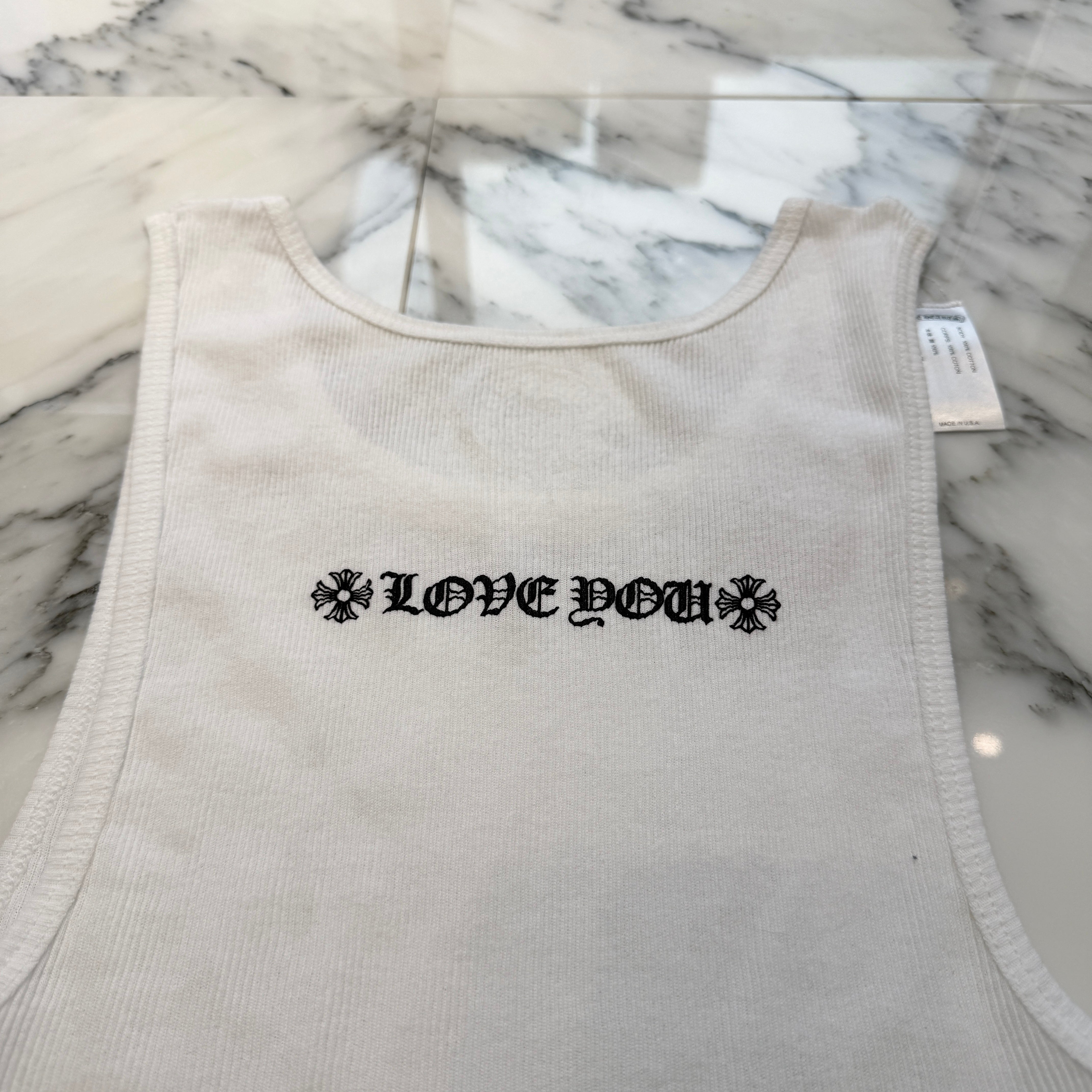 CHROME HEARTS Love You Rib Tank Top Size XL クロムハーツ ラブユー リブ タンクトップ サイズXL