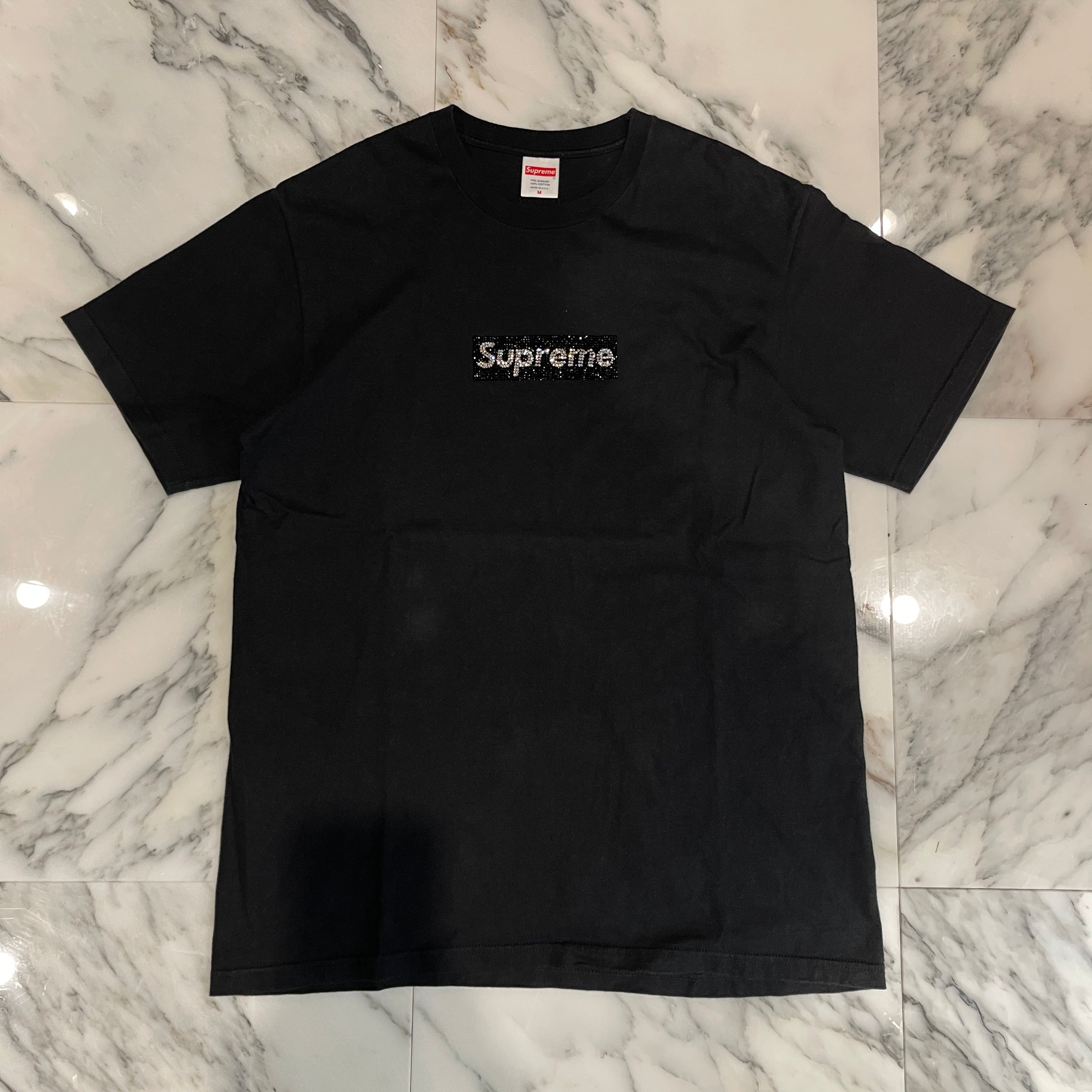 Supreme 2019SS Swarovski Box Logo Tee Size M シュプリーム スワロフスキー ボックスロゴ Tシャツ サイズM