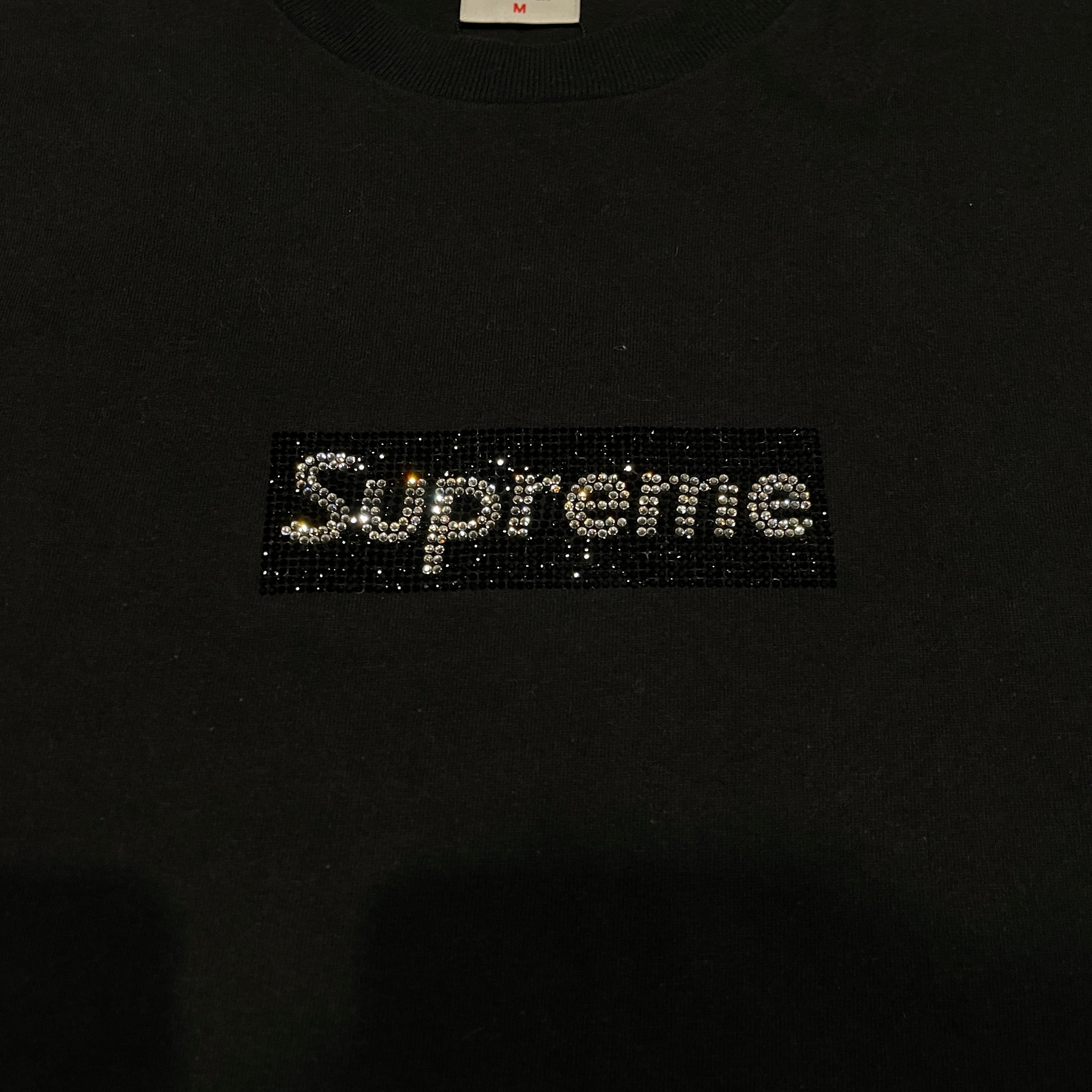Supreme 2019SS Swarovski Box Logo Tee Size M シュプリーム スワロフスキー ボックスロゴ Tシャツ サイズM
