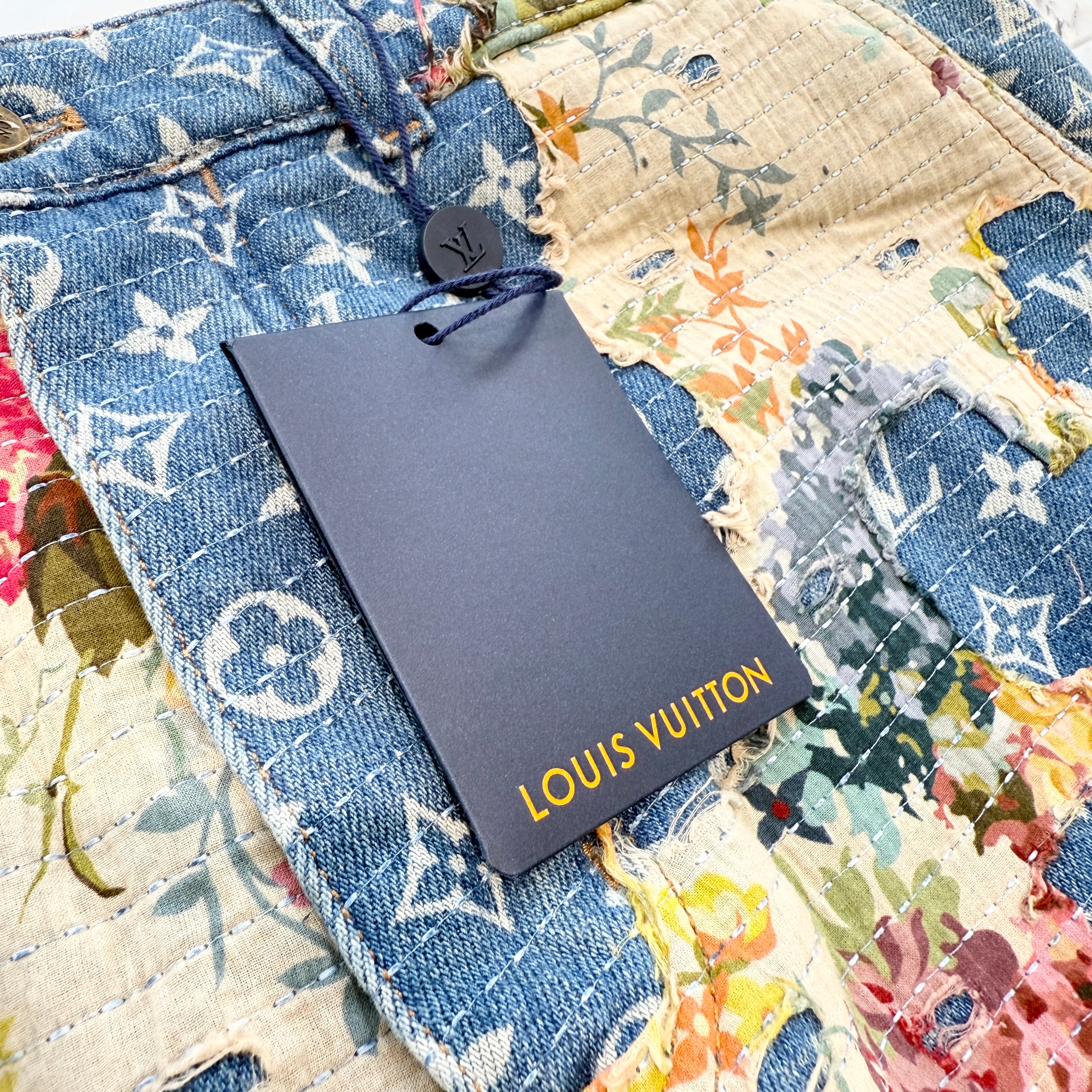 LOUIS VUITTON 2022AW Destroy Carpenter Bell Bottom Denim Pants Size 33 ルイヴィトン デストロイ カーペンター ベルボトム デニムパンツ サイズ33