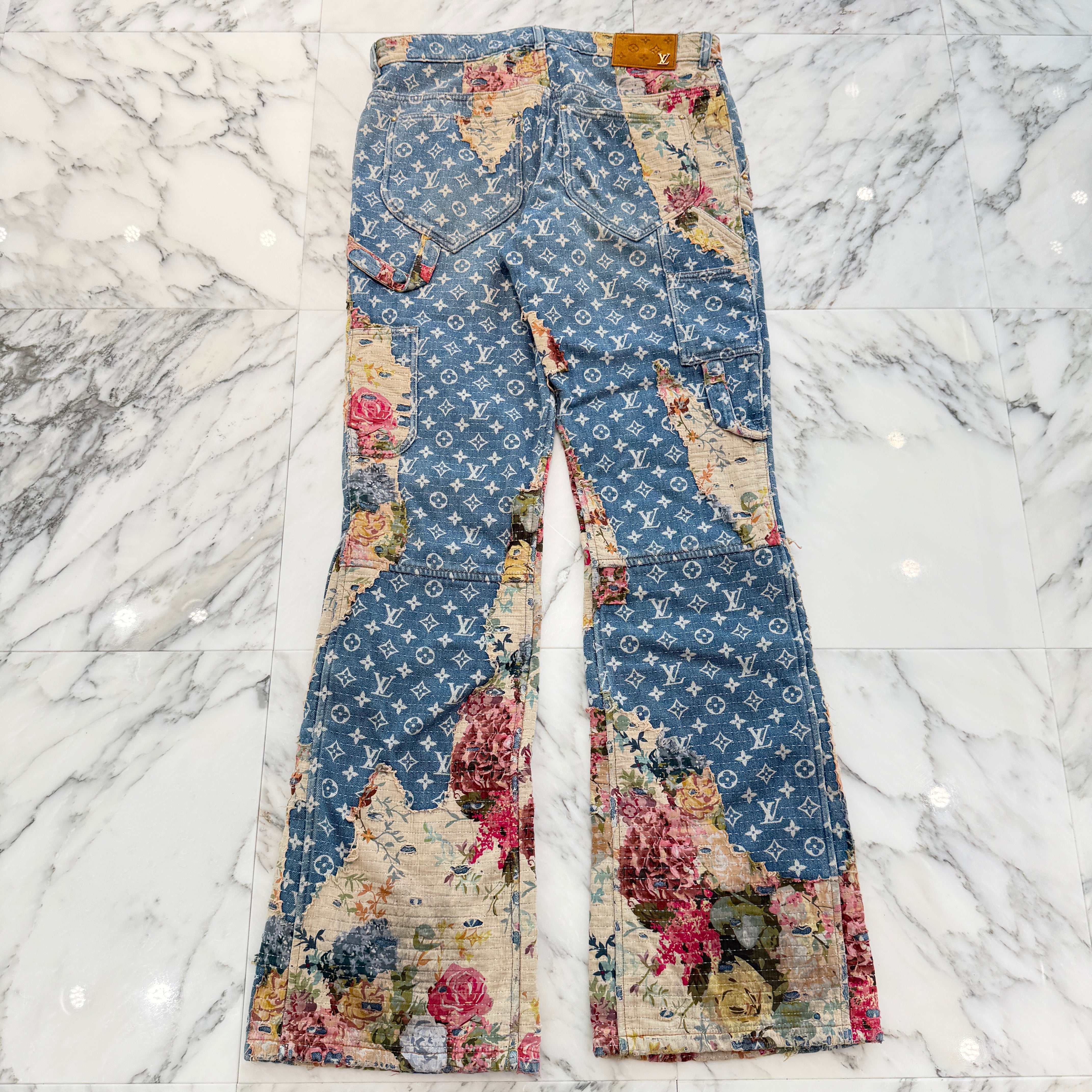 LOUIS VUITTON 2022AW Destroy Carpenter Bell Bottom Denim Pants Size 33 ルイヴィトン デストロイ カーペンター ベルボトム デニムパンツ サイズ33