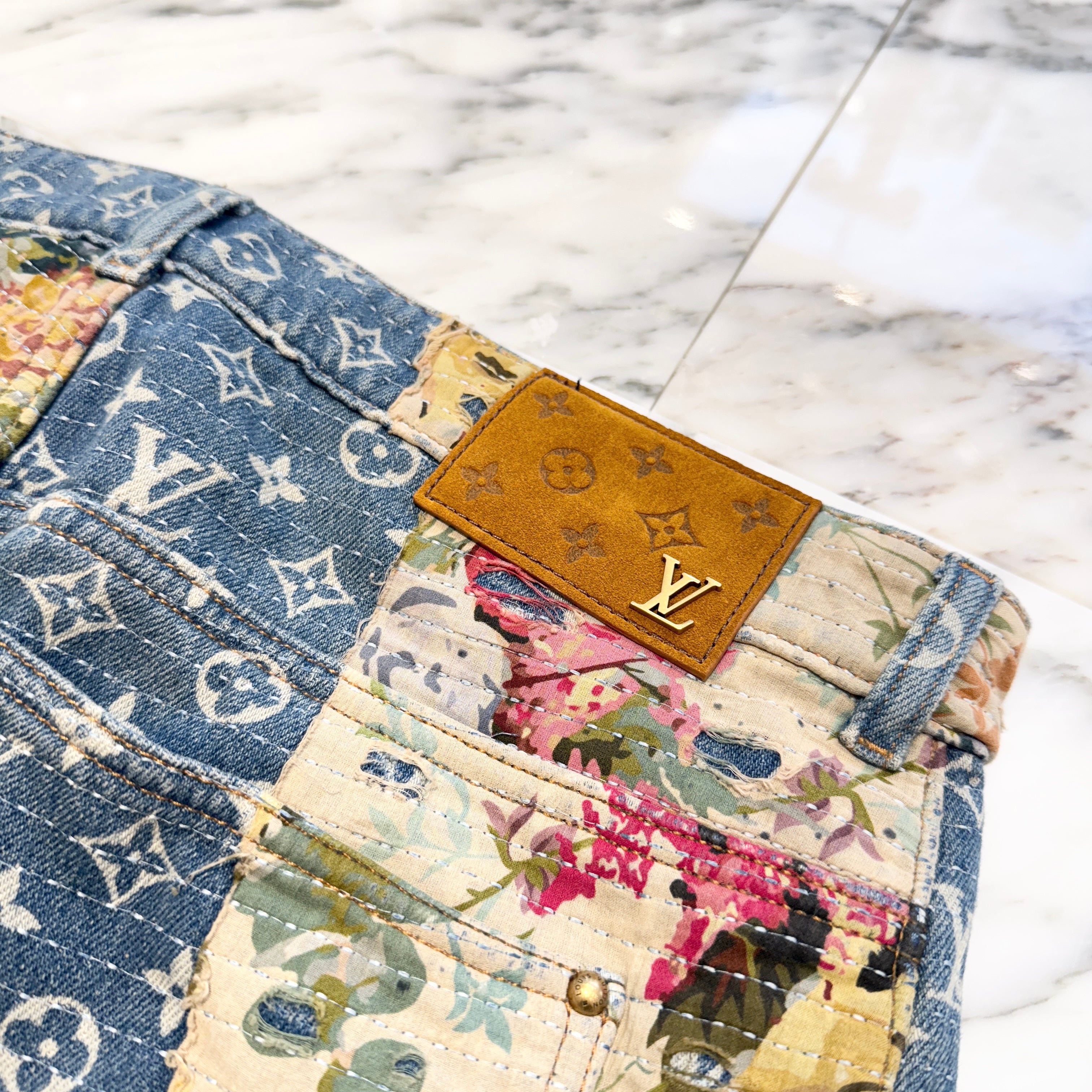 LOUIS VUITTON 2022AW Destroy Carpenter Bell Bottom Denim Pants Size 33 ルイヴィトン デストロイ カーペンター ベルボトム デニムパンツ サイズ33