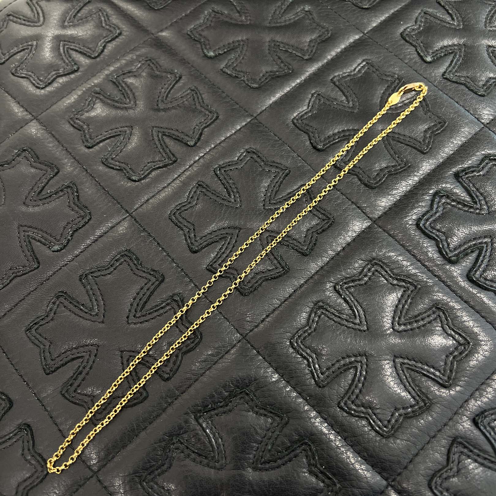 CHROME HEARTS 22K Roll Chain Necklace Size 18 Inch クロムハーツ 22K ロールチェーン ネックレス サイズ18インチ