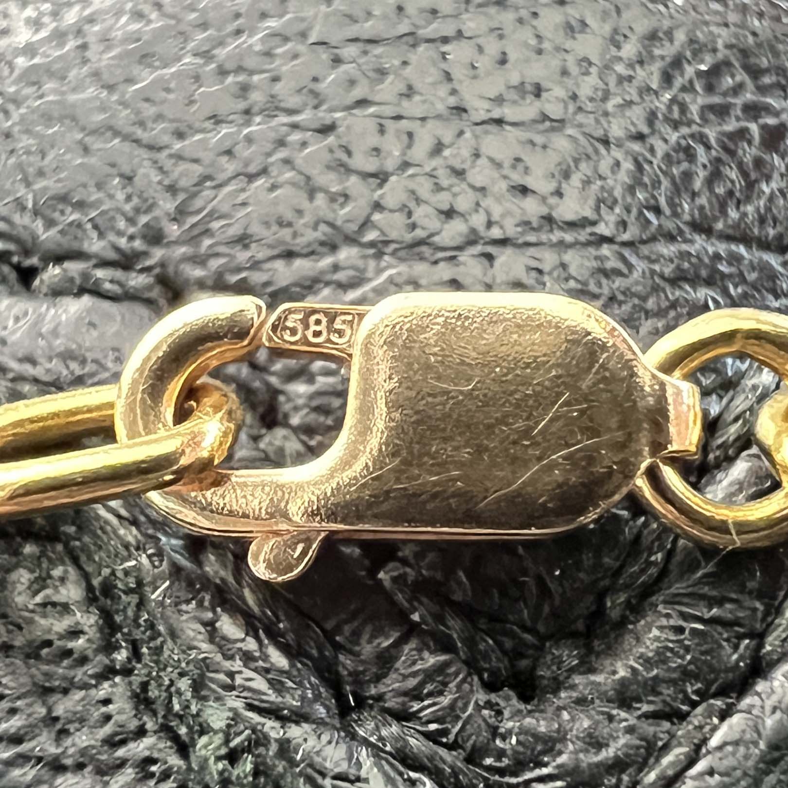 CHROME HEARTS 22K Roll Chain Necklace Size 18 Inch クロムハーツ 22K ロールチェーン ネックレス サイズ18インチ