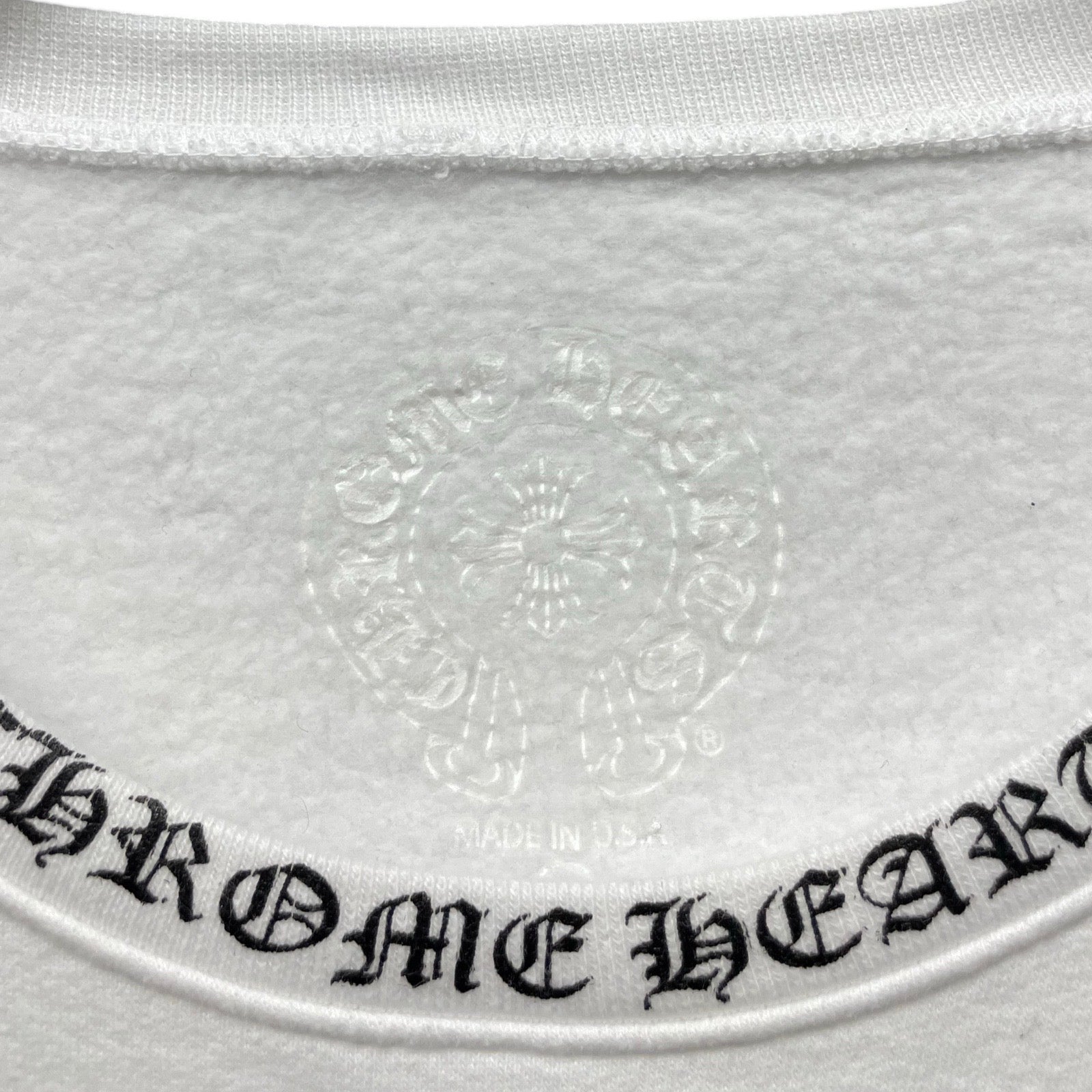CHROME HEARTS Neck Logo Crewneck Sweatshirt Size XL