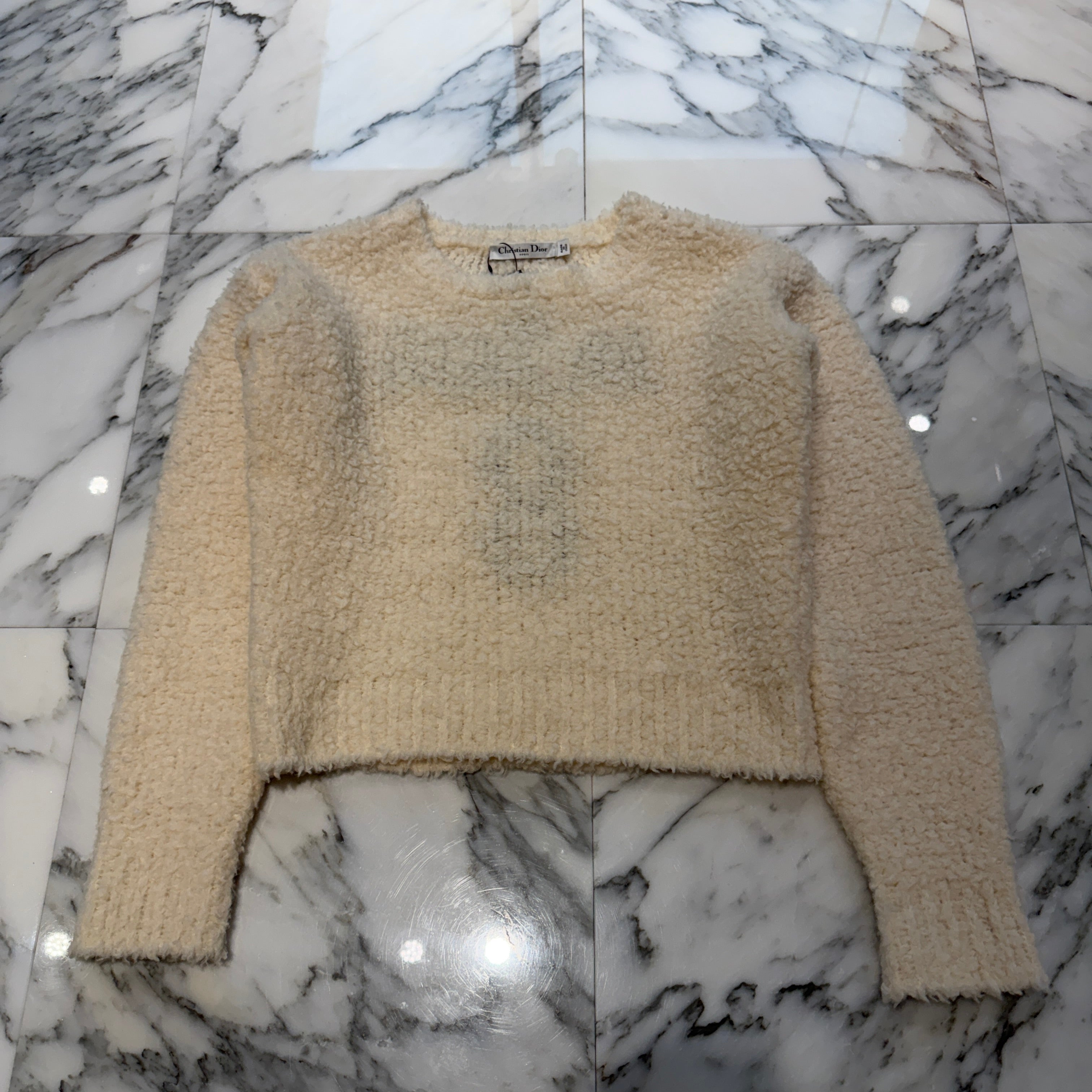 DIOR 2021AW J'ADIOR 8 Teddy Knit Sweater 154S55AM114 Size 2 ディオール ジャディオール8 テディニット セーター サイズ2