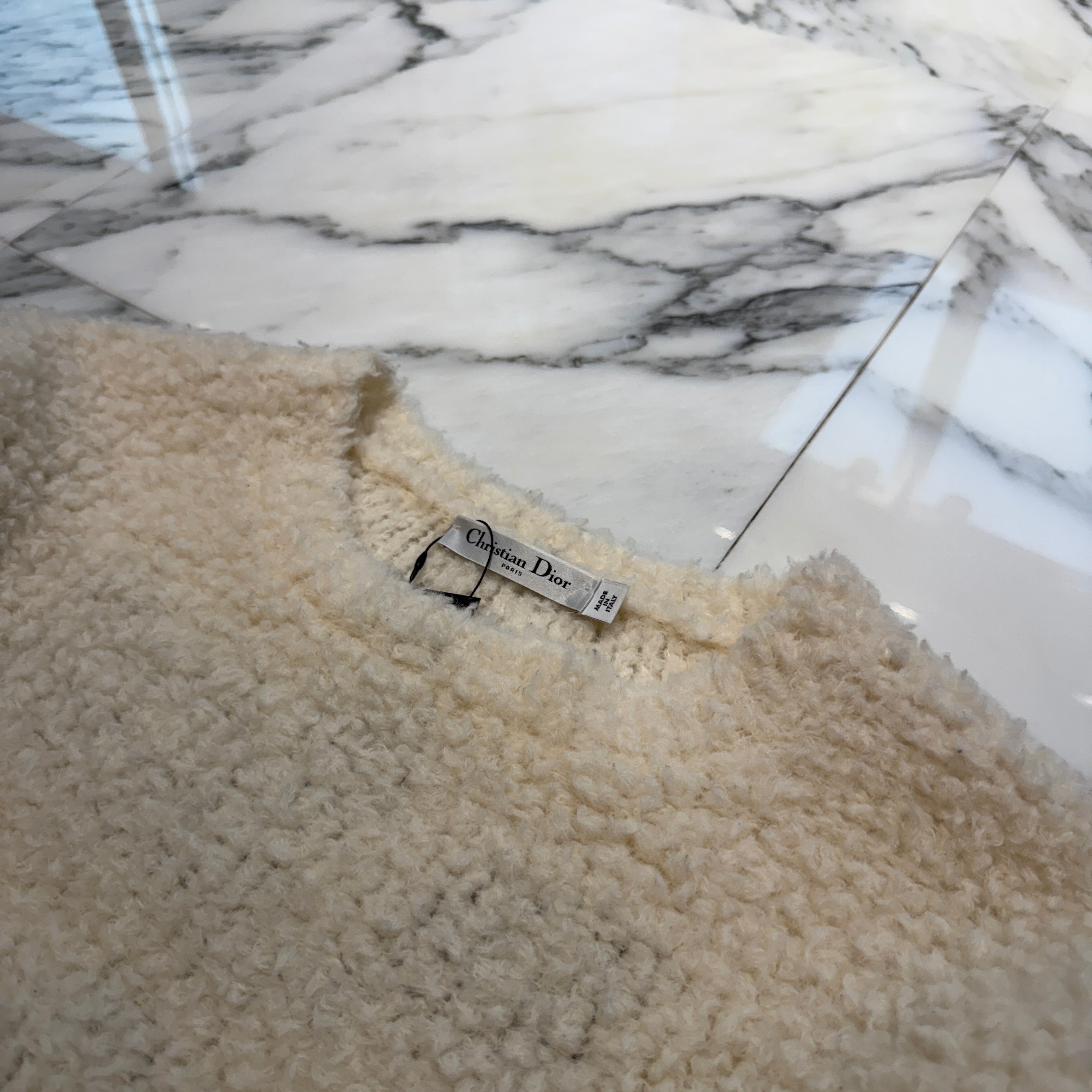 DIOR 2021AW J'ADIOR 8 Teddy Knit Sweater 154S55AM114 Size 2 ディオール ジャディオール8 テディニット セーター サイズ2