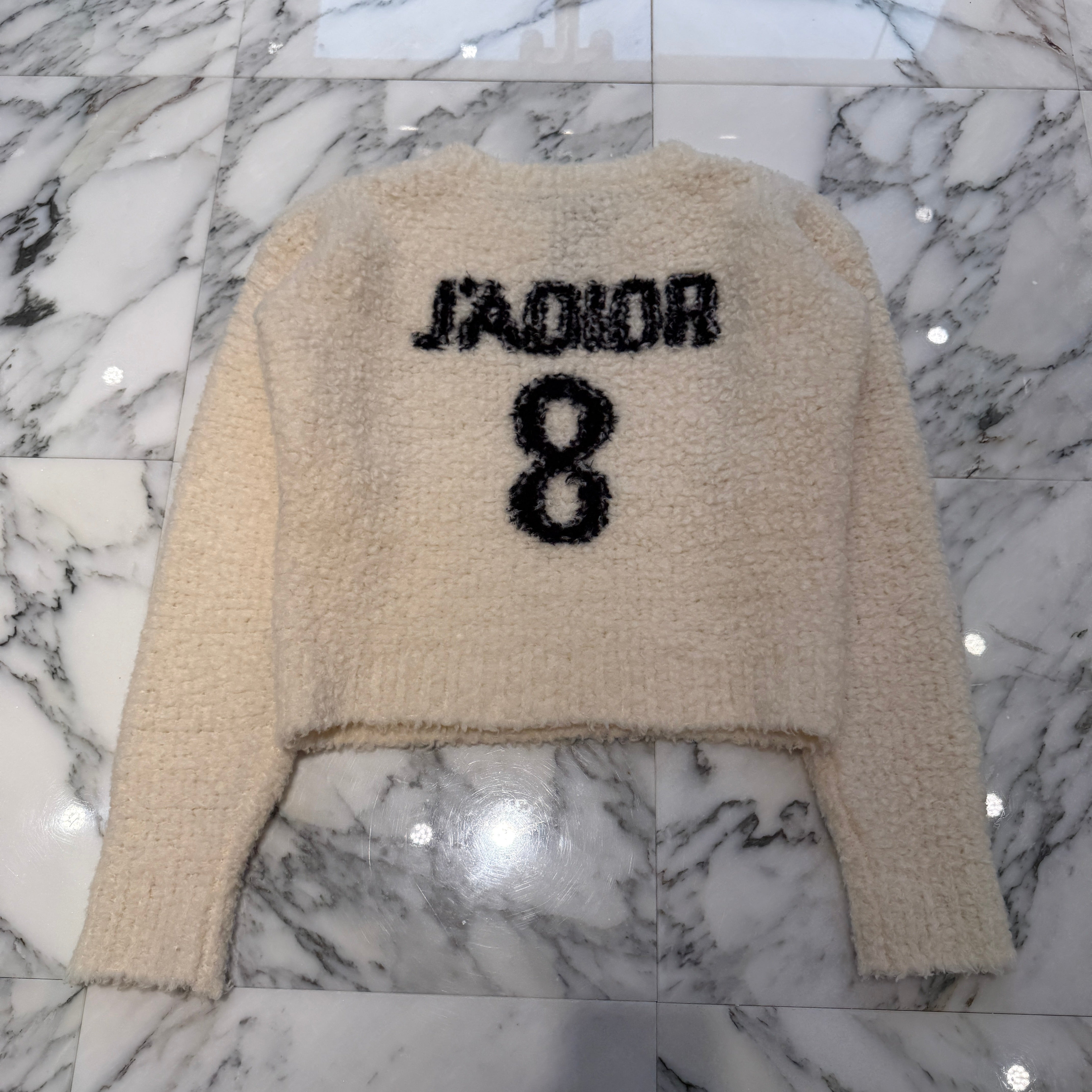 DIOR 2021AW J'ADIOR 8 Teddy Knit Sweater 154S55AM114 Size 2 ディオール ジャディオール8 テディニット セーター サイズ2