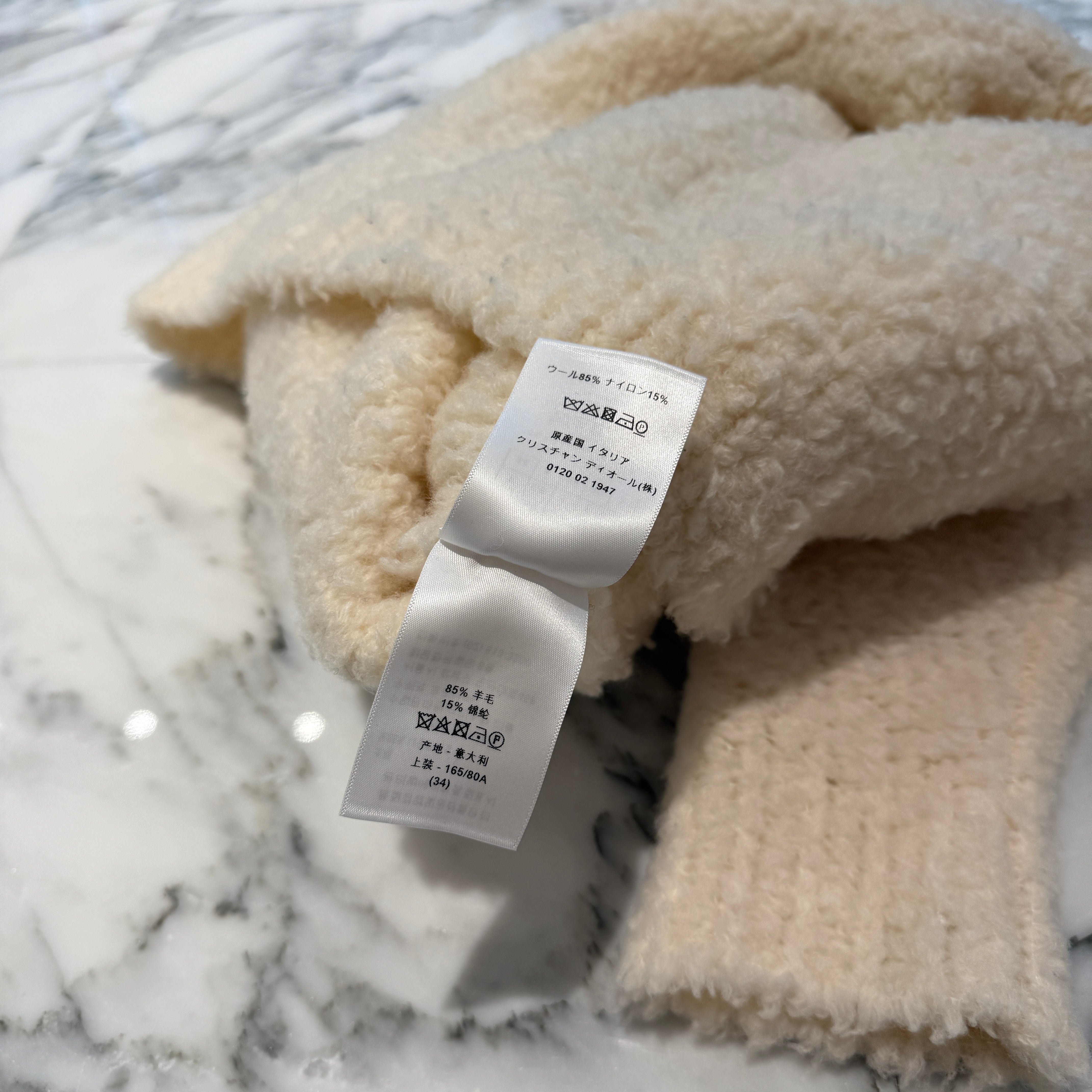 DIOR 2021AW J'ADIOR 8 Teddy Knit Sweater 154S55AM114 Size 2 ディオール ジャディオール8 テディニット セーター サイズ2