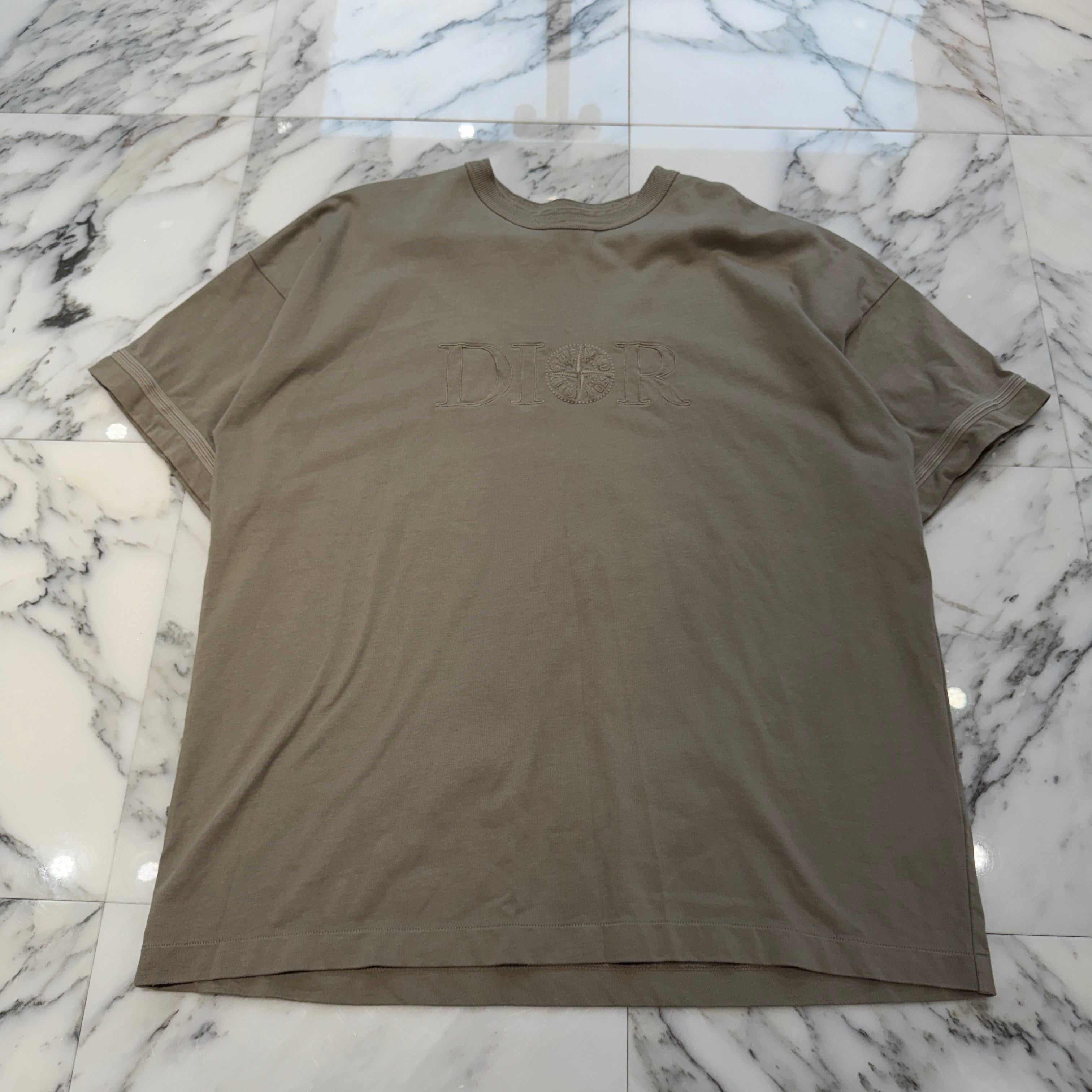 DIOR × STONE ISLAND 2024AW Logo Embroidery Oversize Tee 493J638A0554 Size XL ディオール×ストーンアイランド ロゴ刺繍 オーバーサイズTシャツ サイズXL