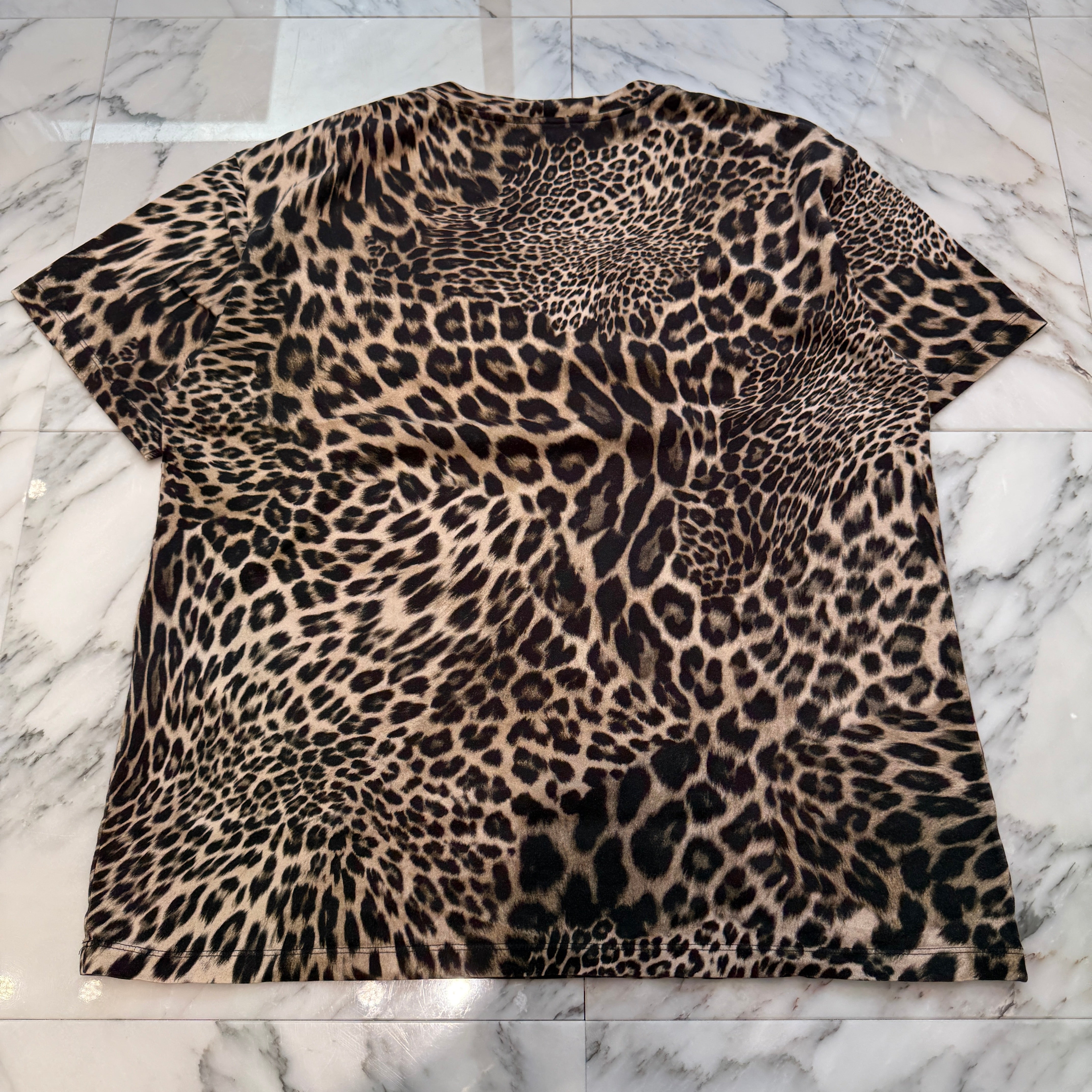 CELINE 2023SS Leopard Logo Loose Cotton Jersey Tee 2X681311W Size