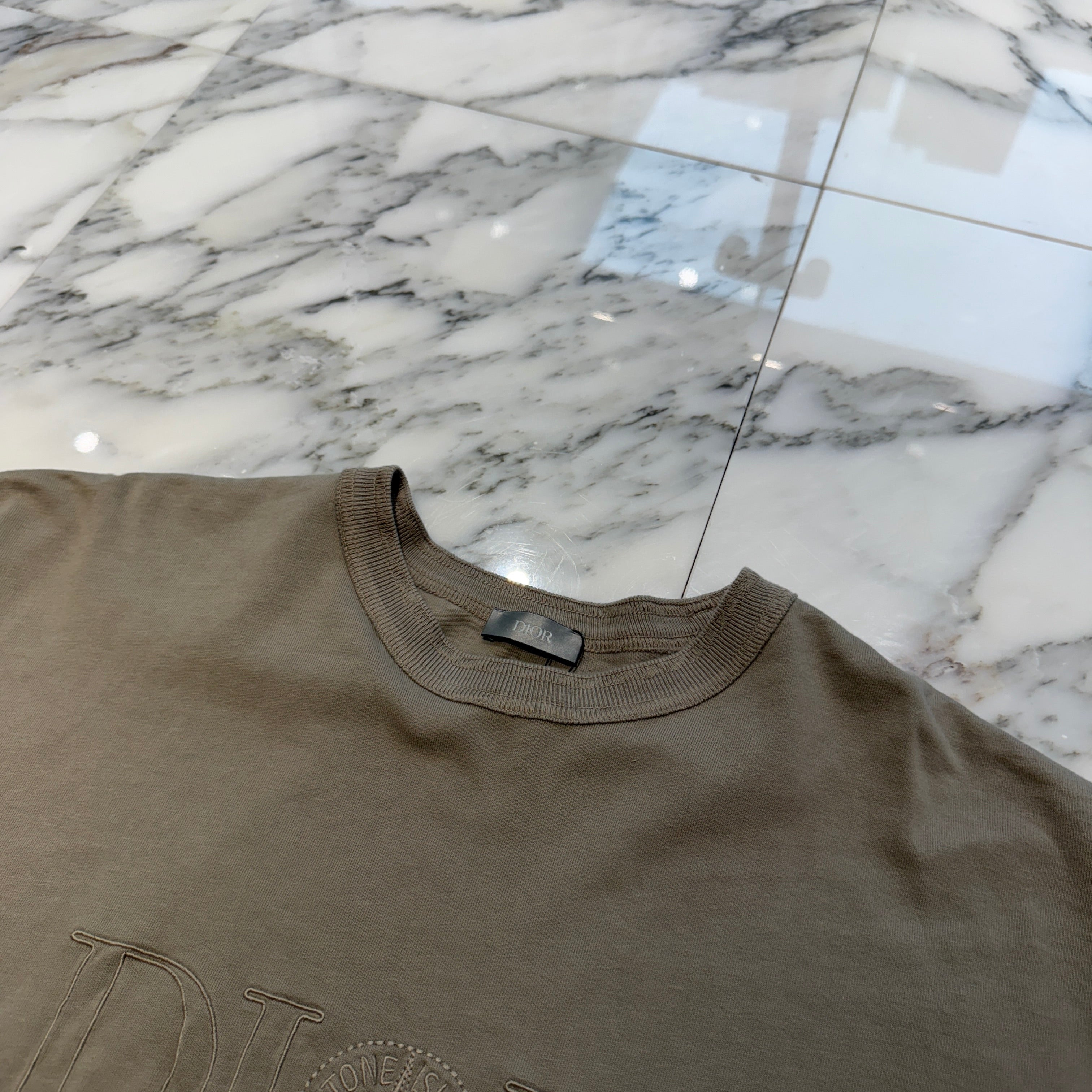 DIOR × STONE ISLAND 2024AW Logo Embroidery Oversize Tee 493J638A0554 Size XL ディオール×ストーンアイランド ロゴ刺繍 オーバーサイズTシャツ サイズXL