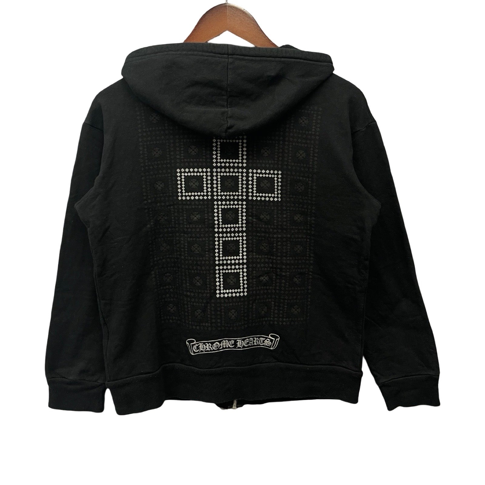 CHROME HEARTS Back Cross Dagger Zip Hoodie Size S