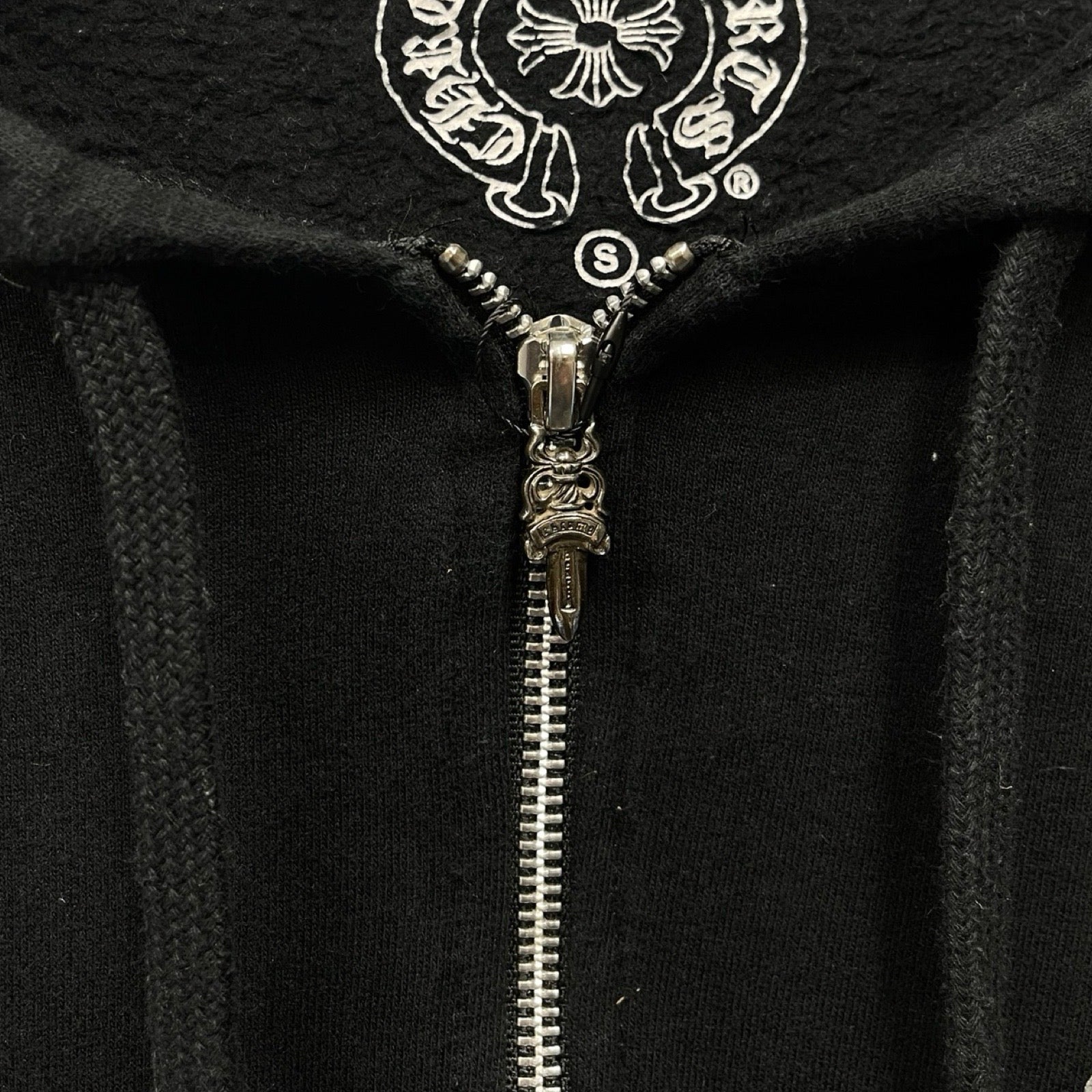 CHROME HEARTS Back Cross Dagger Zip Hoodie Size S
