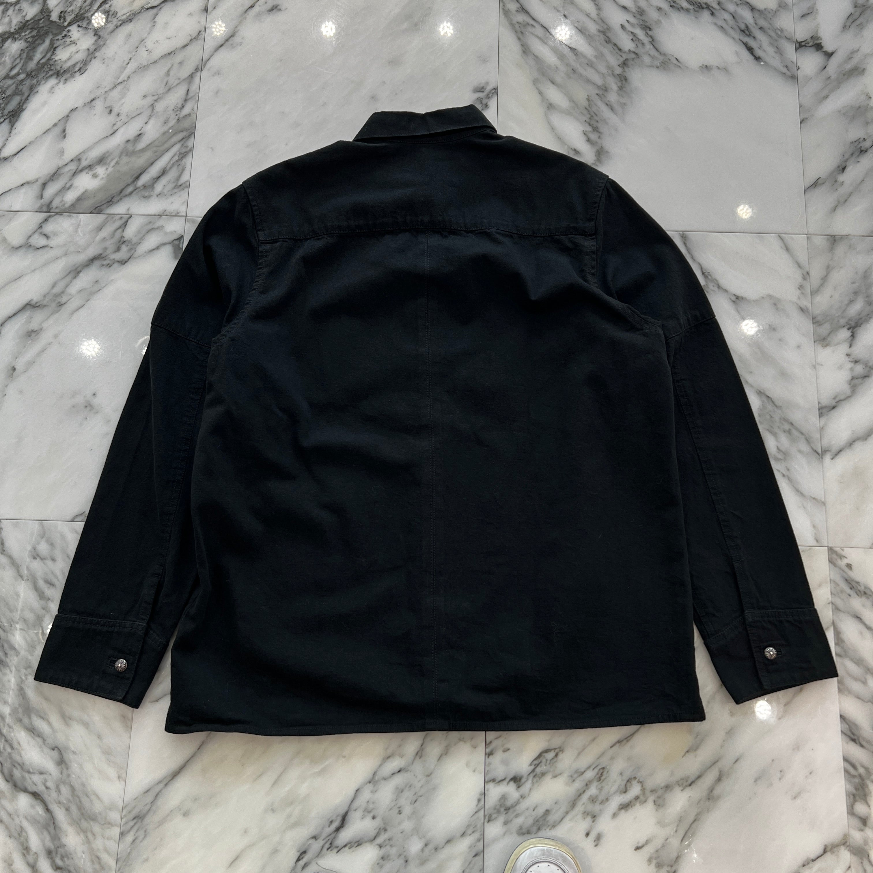 CHROME HEARTS Y NOT LAST BITE COVER ALL DENIM SHIRT Size XL クロム
