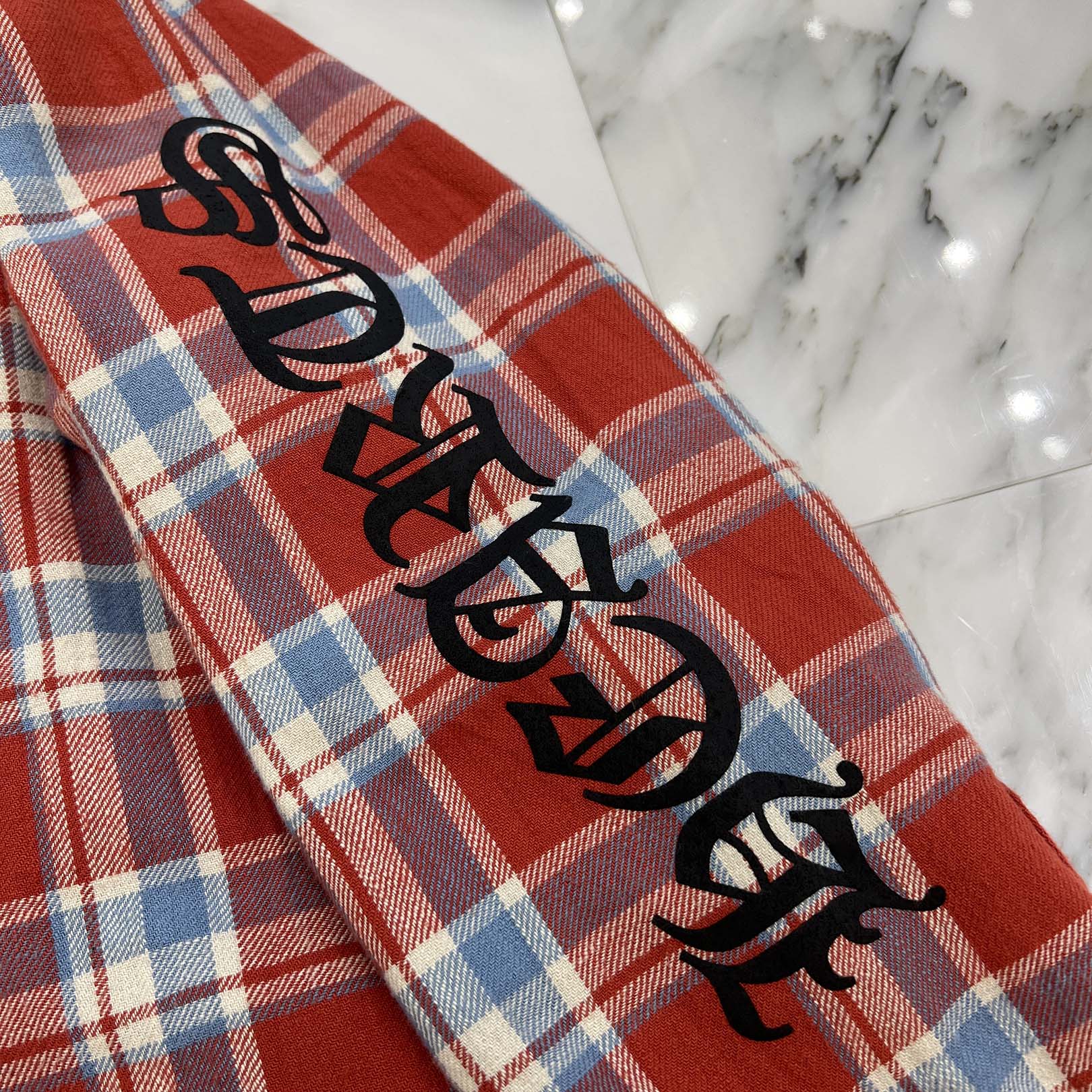 CHROME HEARTS Y NOT WORK DOG Cross Ball Button Check Shirt Jacket Size L クロムハーツ ワイノット ワークドッグ クロスボールボタン チェック シャツ ジャケット サイズL