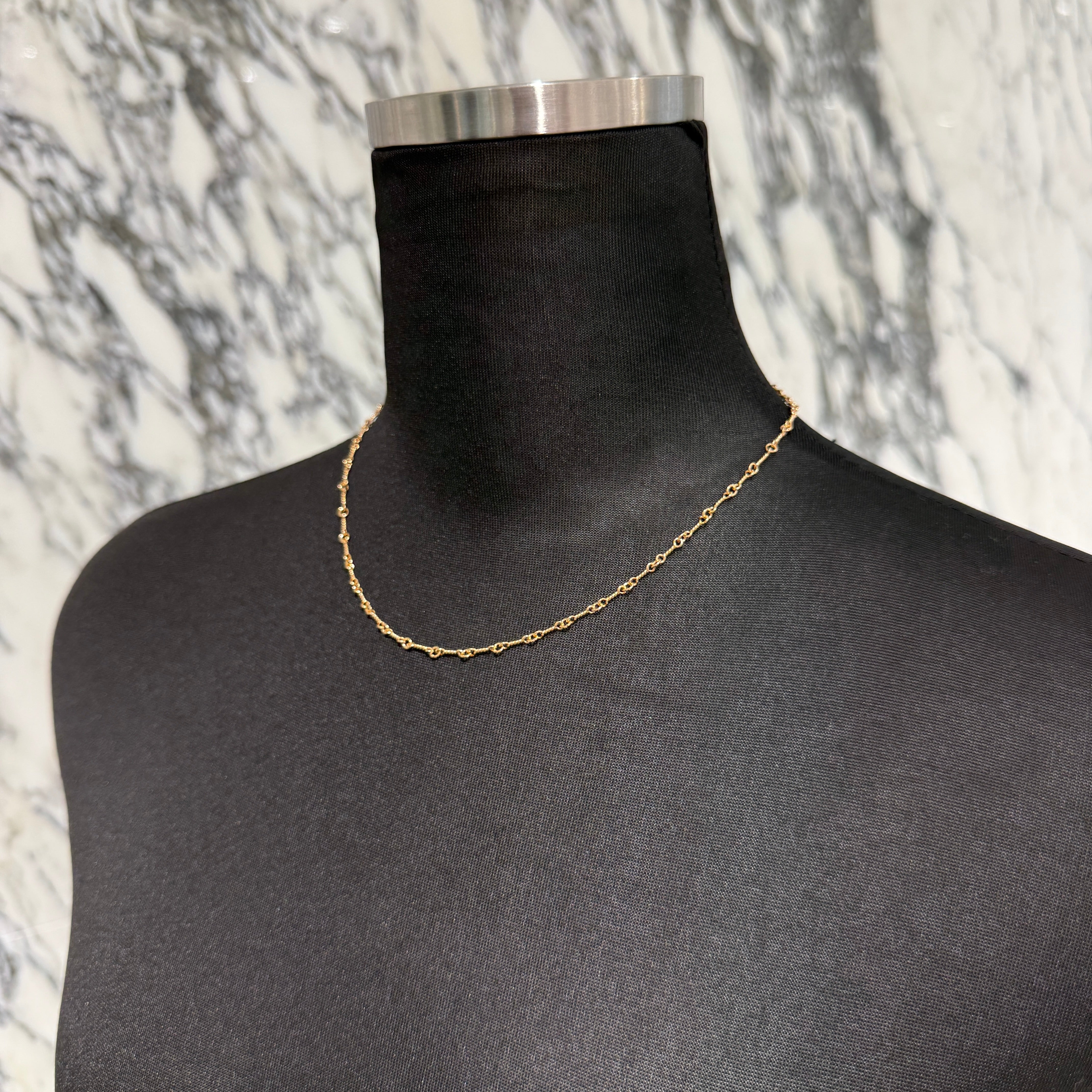 CHROME HEARTS 22K Twist Chain Necklace Size 16 Inch クロムハーツ 22K ツイストチェーン ネックレス サイズ16インチ