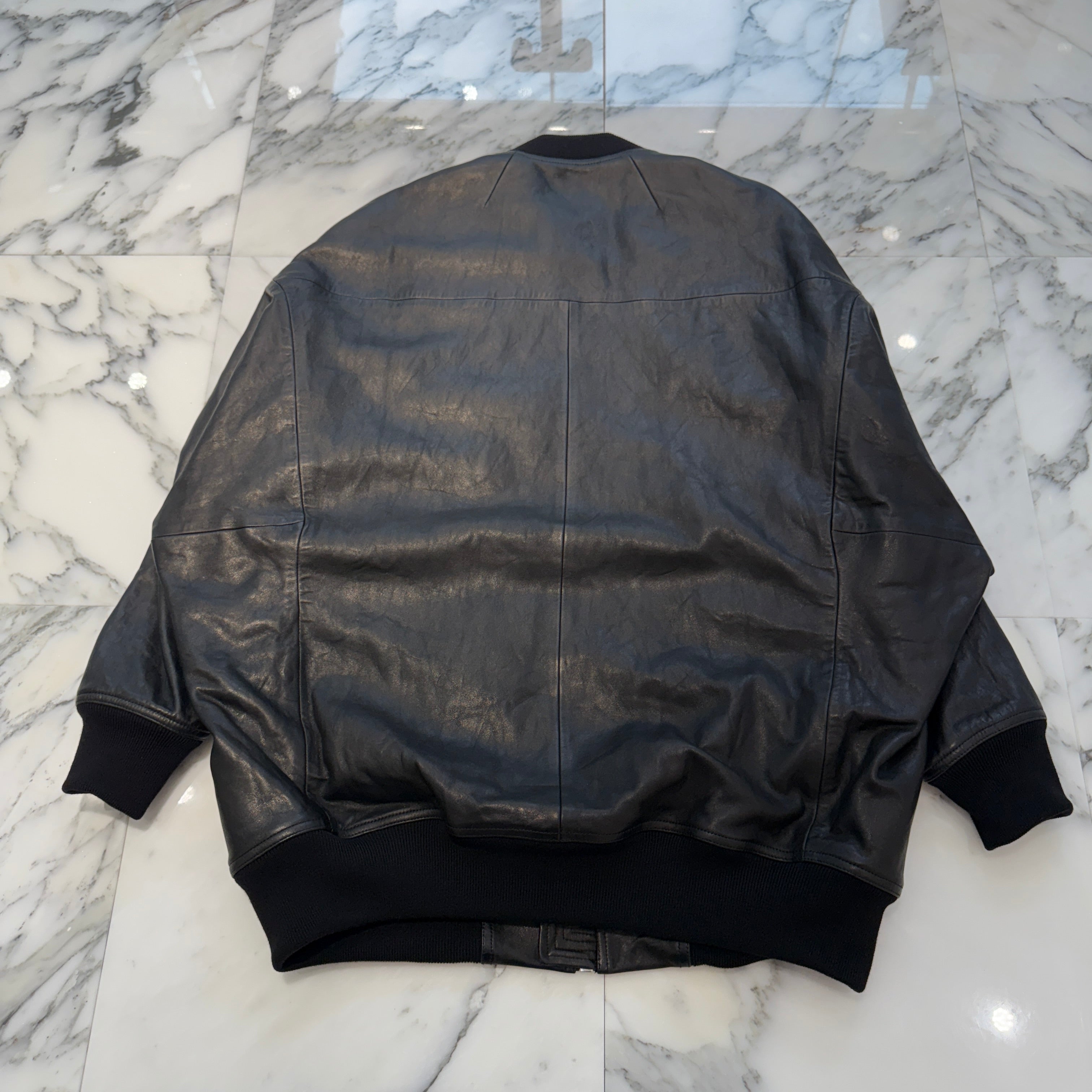 Rick Owens 2024AW Jumbo Peter Flight Leather Jacket RU02D6795-LNV