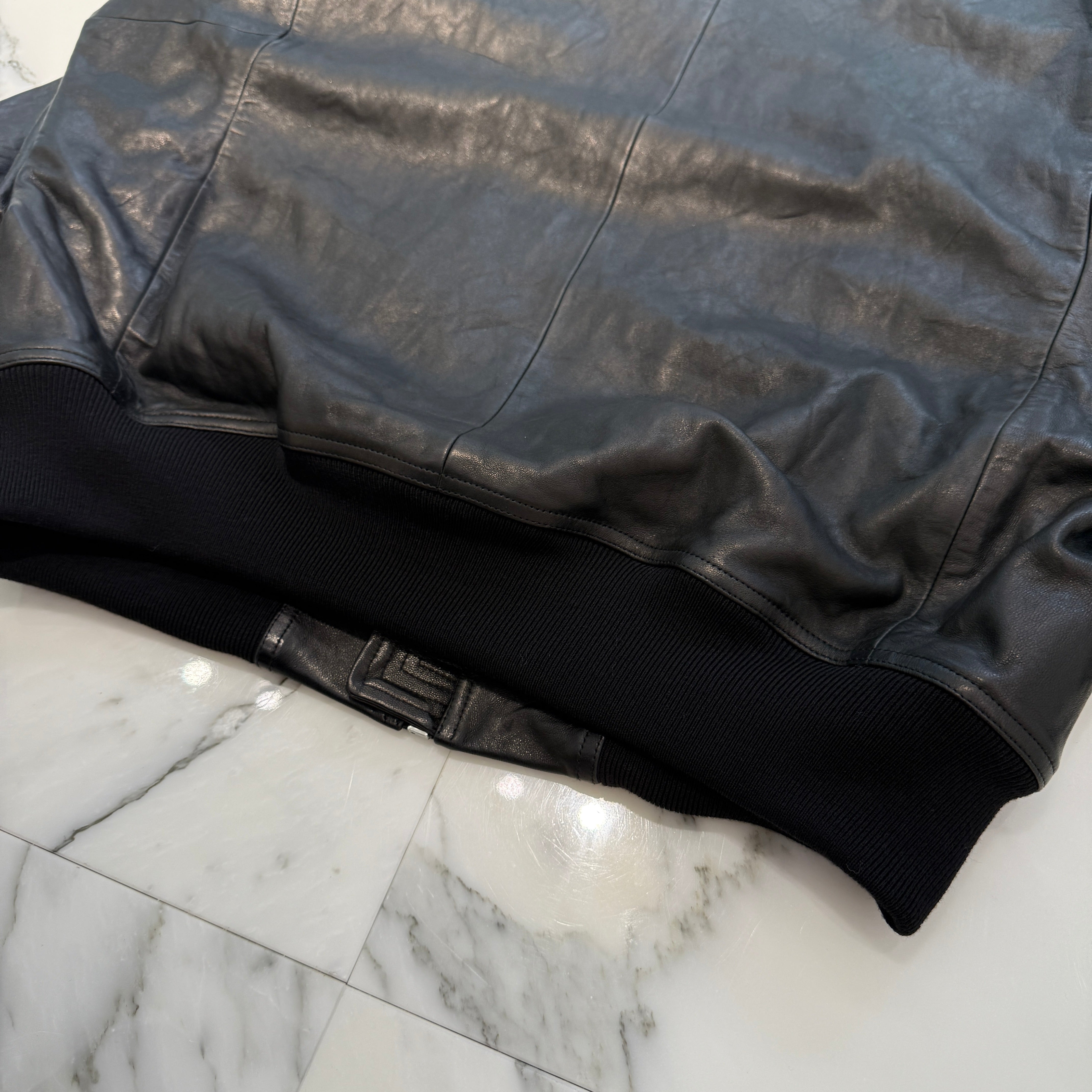 Rick Owens 2024AW Jumbo Peter Flight Leather Jacket RU02D6795-LNV Size 46 リックオウエンス ジャンボピーター フライト レザージャケット サイズ46