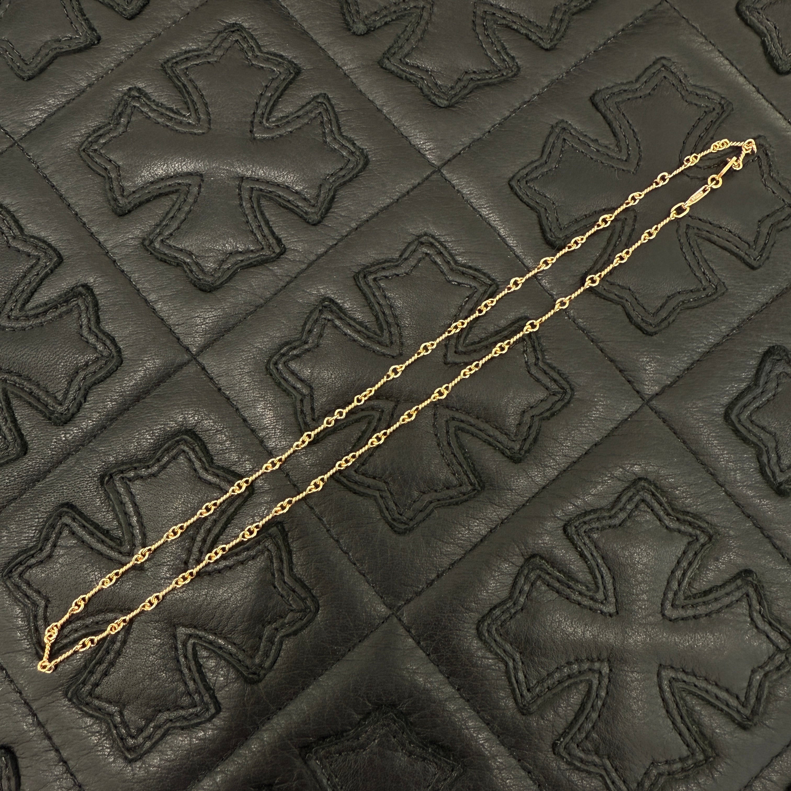 CHROME HEARTS 22K Twist Chain Necklace Size 16 Inch クロムハーツ 22K ツイストチェーン ネックレス サイズ16インチ