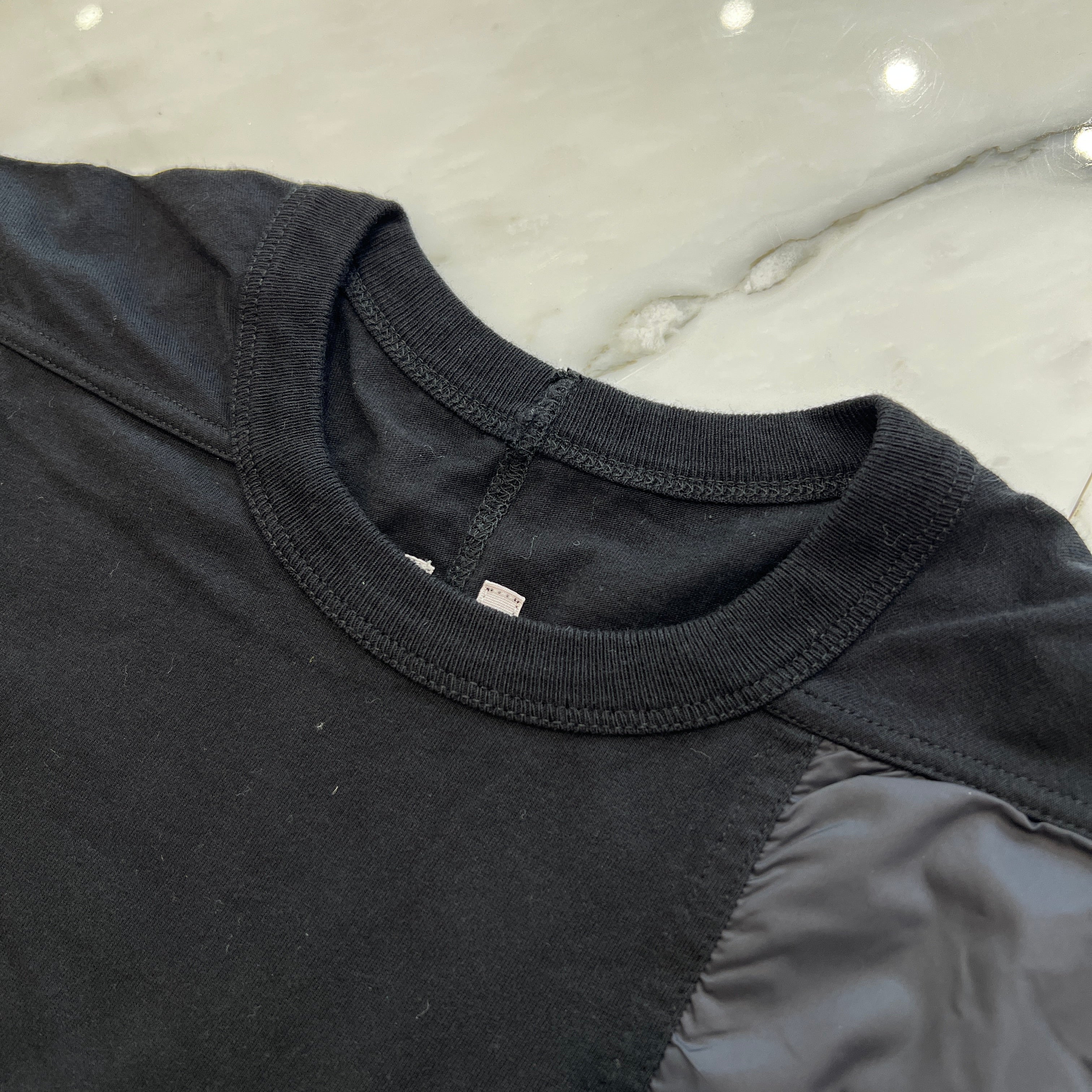 Rick Owens 2021SS Nylon Zip Pocket Long Sleeve Tee RU21S6261-JAND Size M リックオウエンス ナイロンジップポケットロングスリーブＴシャツ サイズM