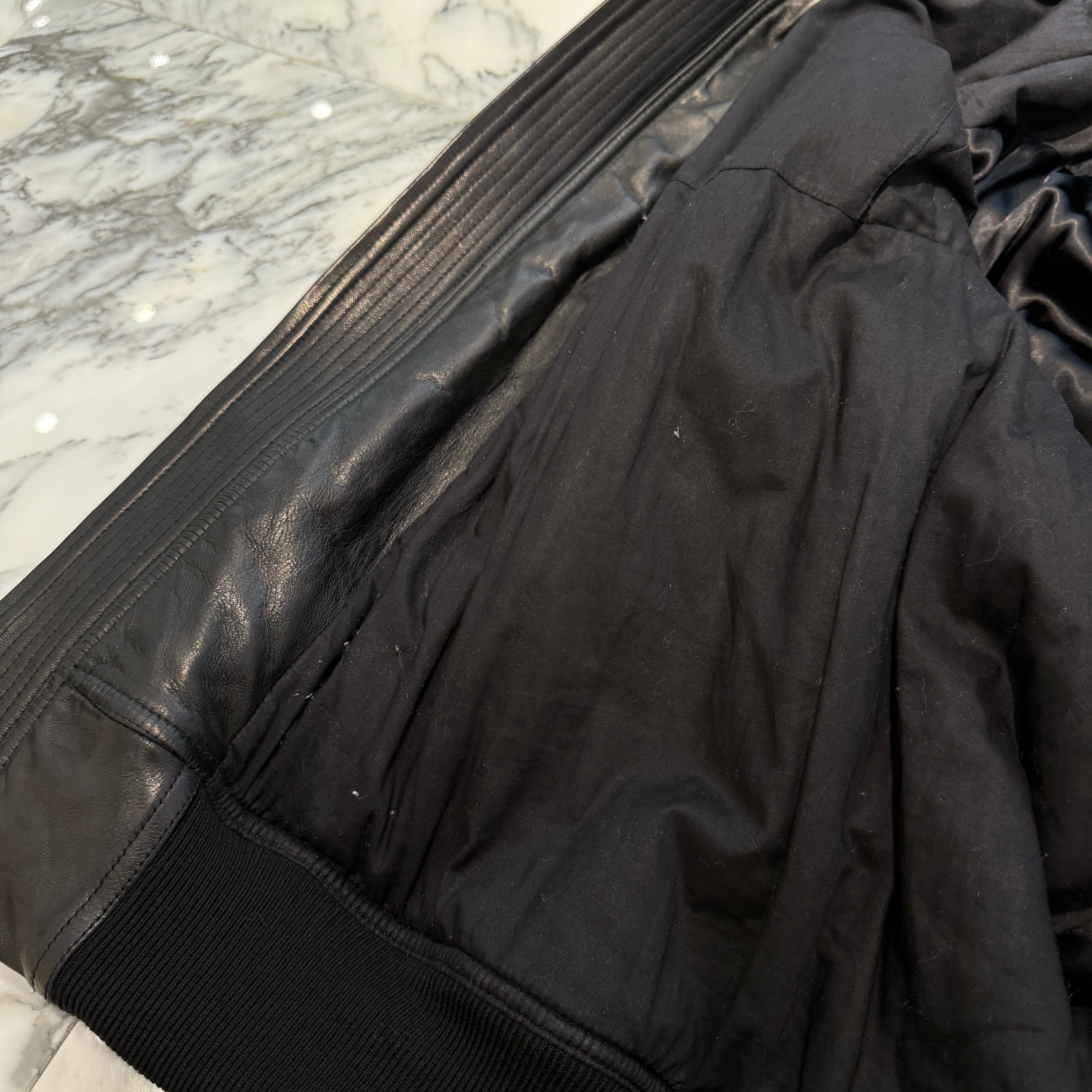 Rick Owens 2024AW Jumbo Peter Flight Leather Jacket RU02D6795-LNV Size 46 リックオウエンス ジャンボピーター フライト レザージャケット サイズ46